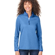 Front view of Women’s Venture Heathered Stripe Quarter-Zip Pullover