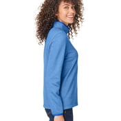 Side view of Women’s Venture Heathered Stripe Quarter-Zip Pullover