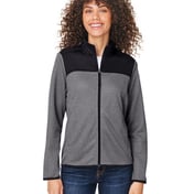 Front view of Women’s Venture Heathered Stripe Hybrid Jacket