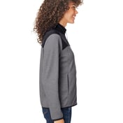 Side view of Women’s Venture Heathered Stripe Hybrid Jacket