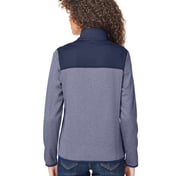 Back view of Women’s Venture Heathered Stripe Hybrid Jacket