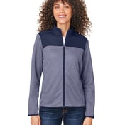 Front view of Women’s Venture Heathered Stripe Hybrid Jacket