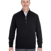 Front view of Manchester Fully-Fashioned Quarter-Zip Pullover Sweater