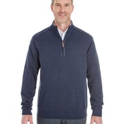 Front view of Manchester Fully-Fashioned Quarter-Zip Pullover Sweater