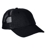 Front view of Washed Hemp Soft Mesh Trucker Cap