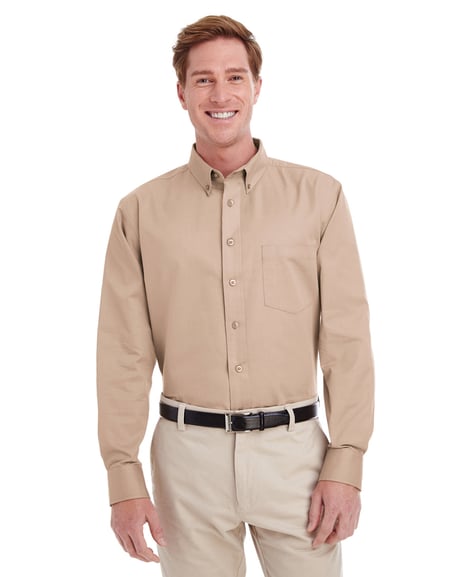 Front view of Foundation Cotton Twill Dress Shirt With Teflon
