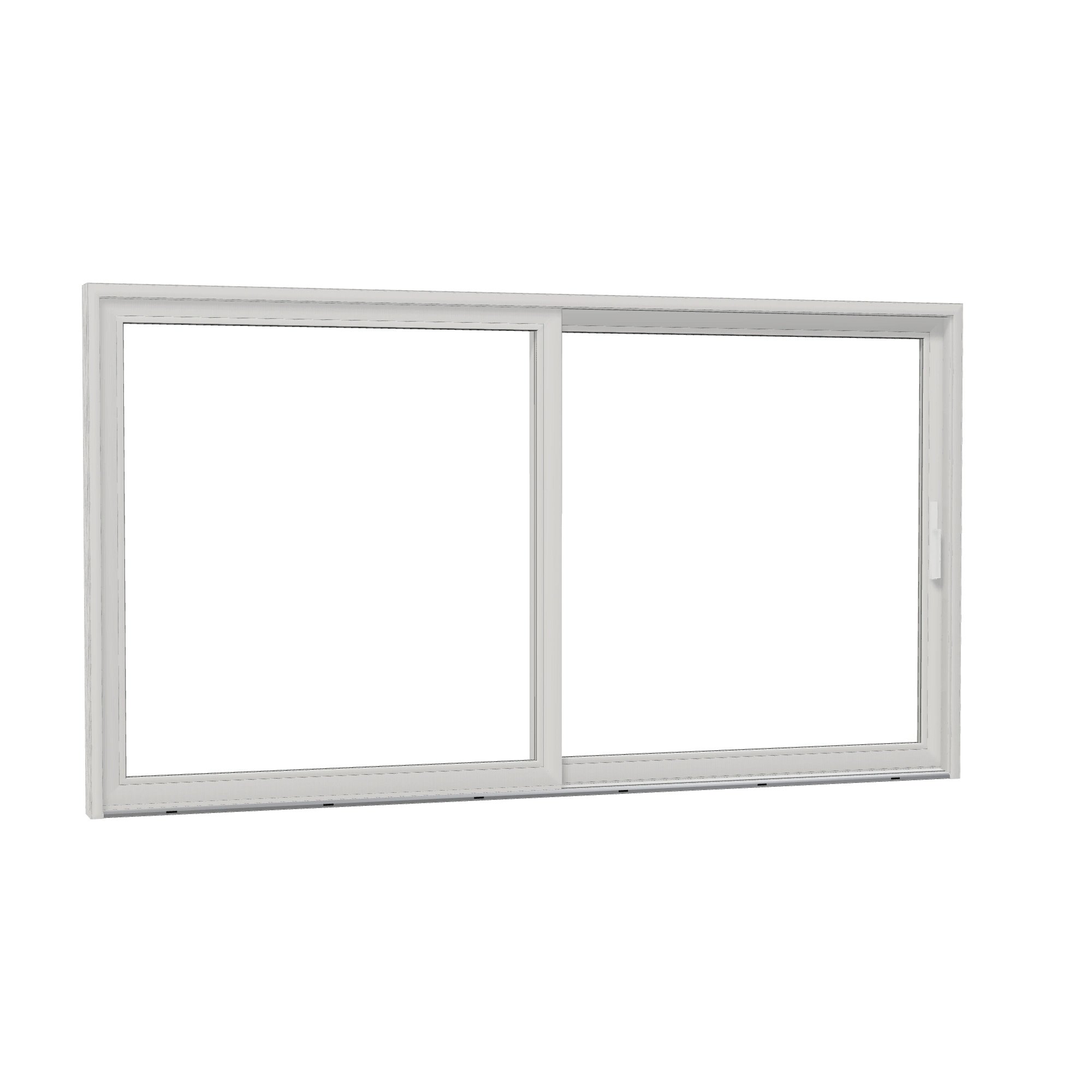 Opposite exterior angle of Amalfi 144 × 79.25 inch 2-Panel OR Vinyl Sliding Patio Door — White / White