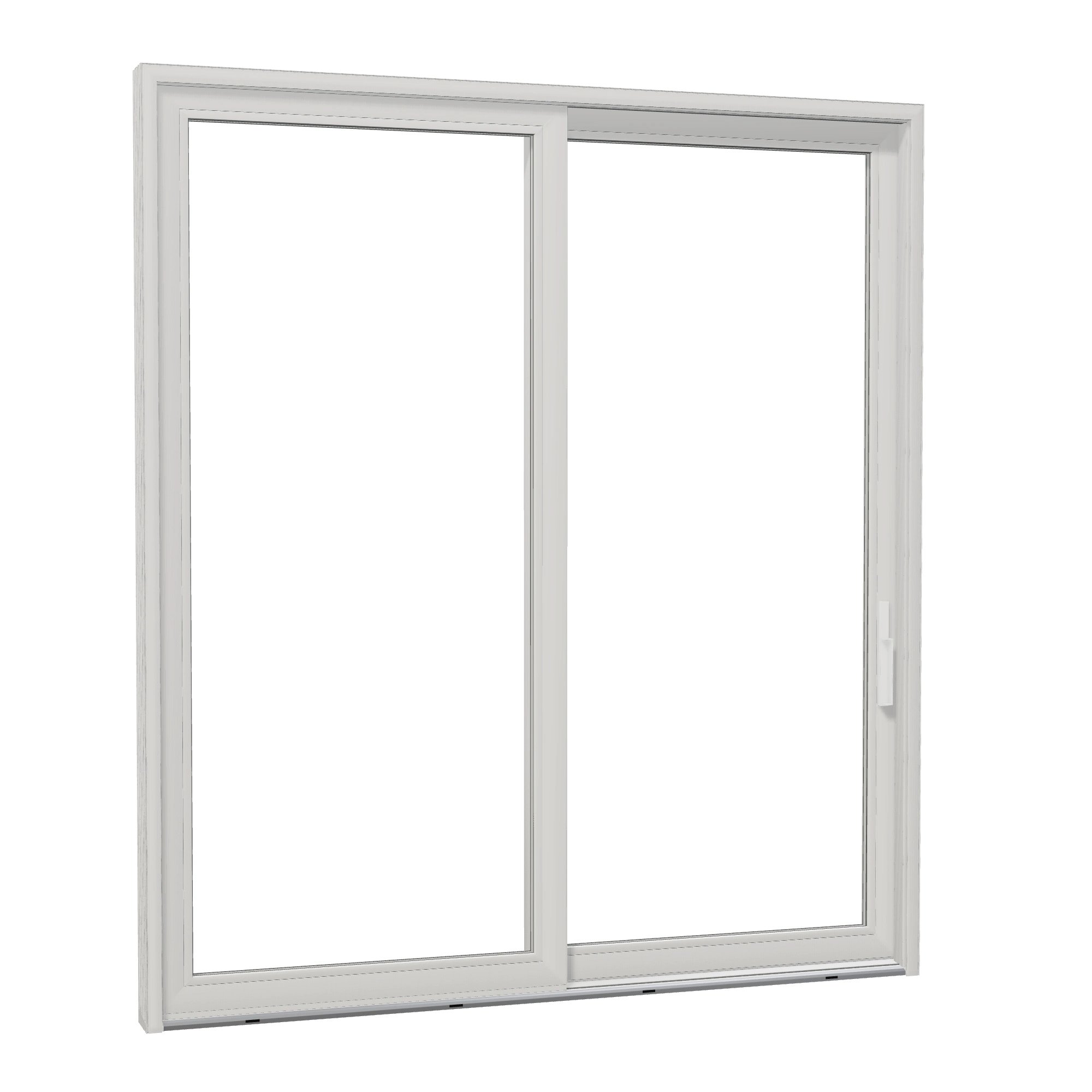Opposite exterior angle of Amalfi 95.5 × 107.25 inch 2-Panel OR Vinyl Sliding Patio Door — White / White