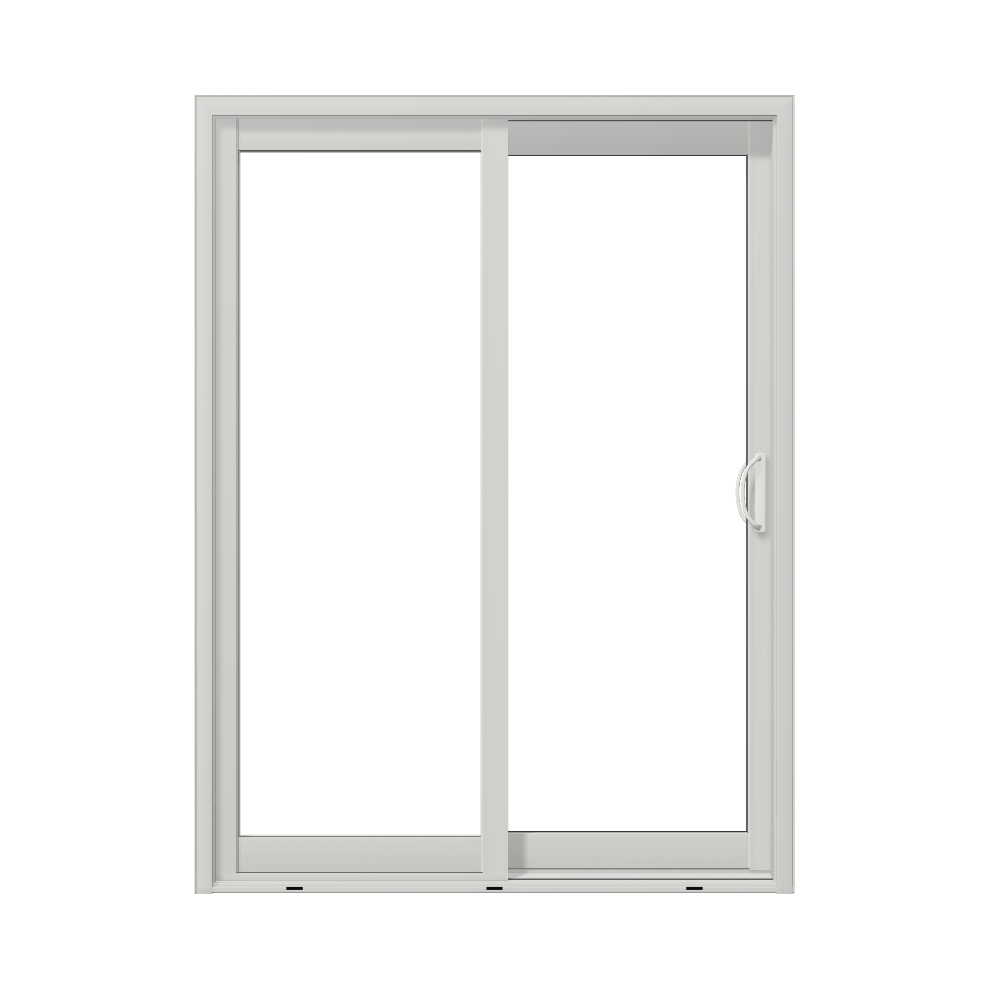 Straight exterior view of Capri 59.5 × 79.25 inch OR Sliding Patio Door — White / White