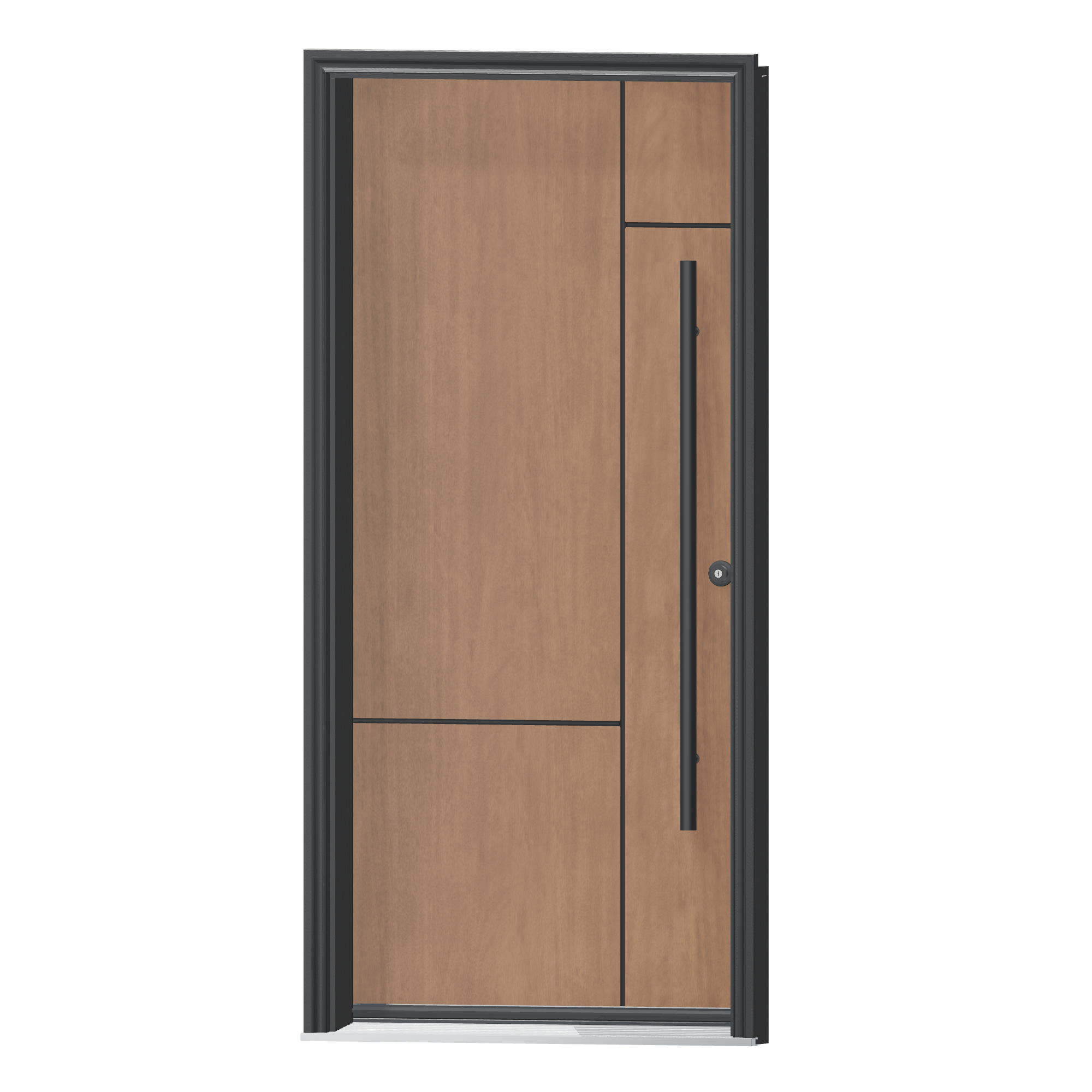 Angled exterior view of 36 × 79 inch Ace Fiberglass Entry Door