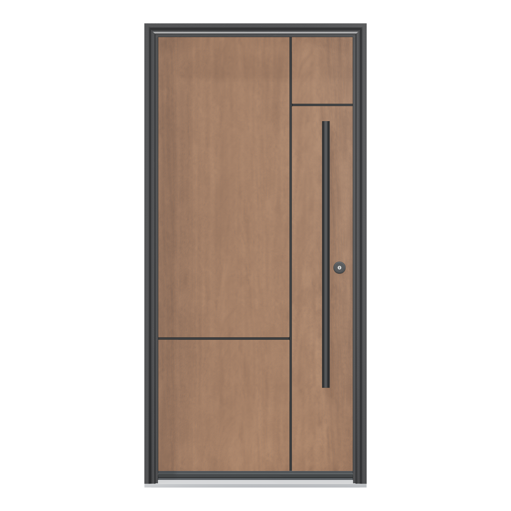 Straight exterior view of 36 × 79 inch Ace Fiberglass Entry Door