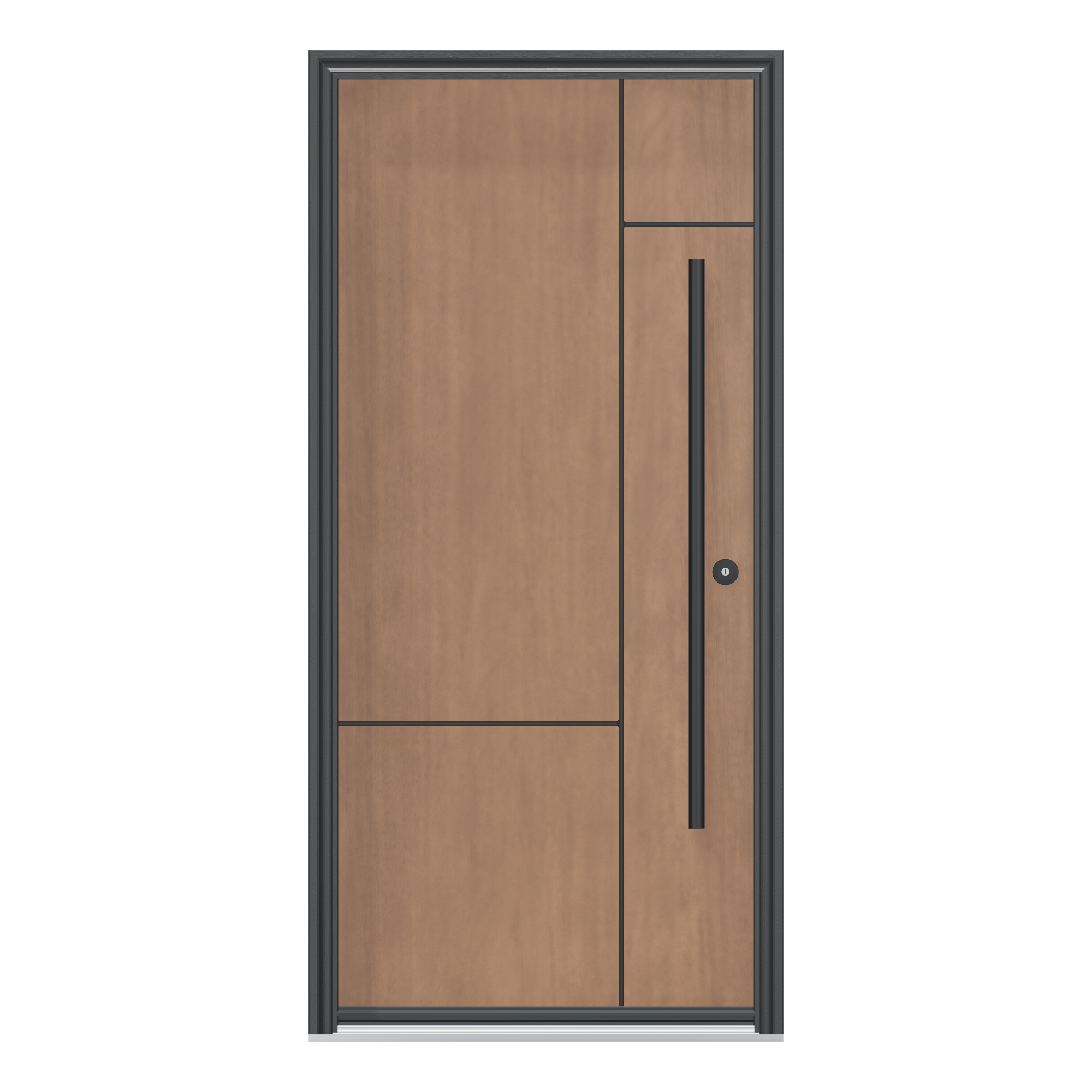 Straight exterior view of 36 × 79 inch Ace II Fiberglass Entry Door
