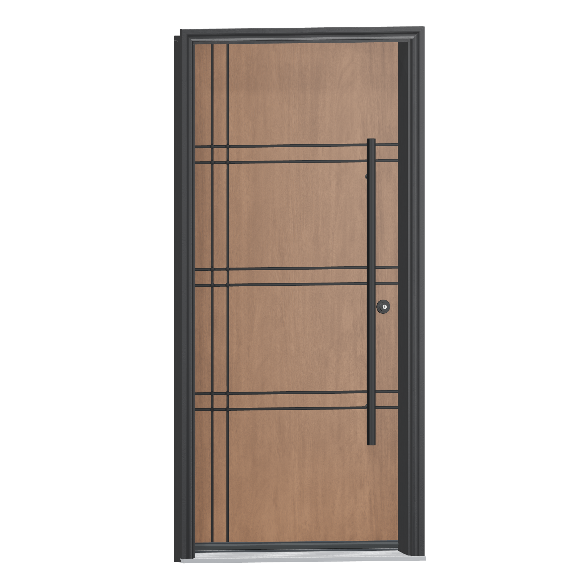 Opposite exterior angle of 36 × 79 inch Brit Fiberglass Entry Door