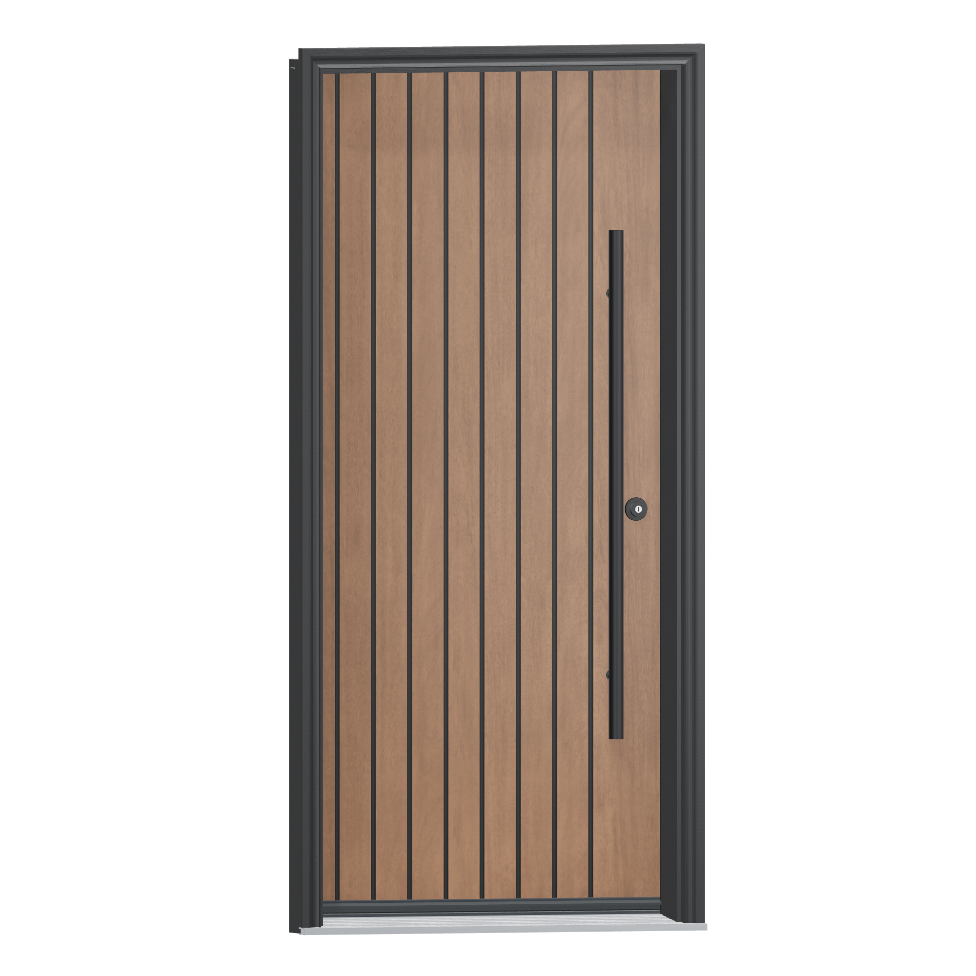 Opposite exterior angle of 36 × 79 inch Cane Fiberglass Entry Door