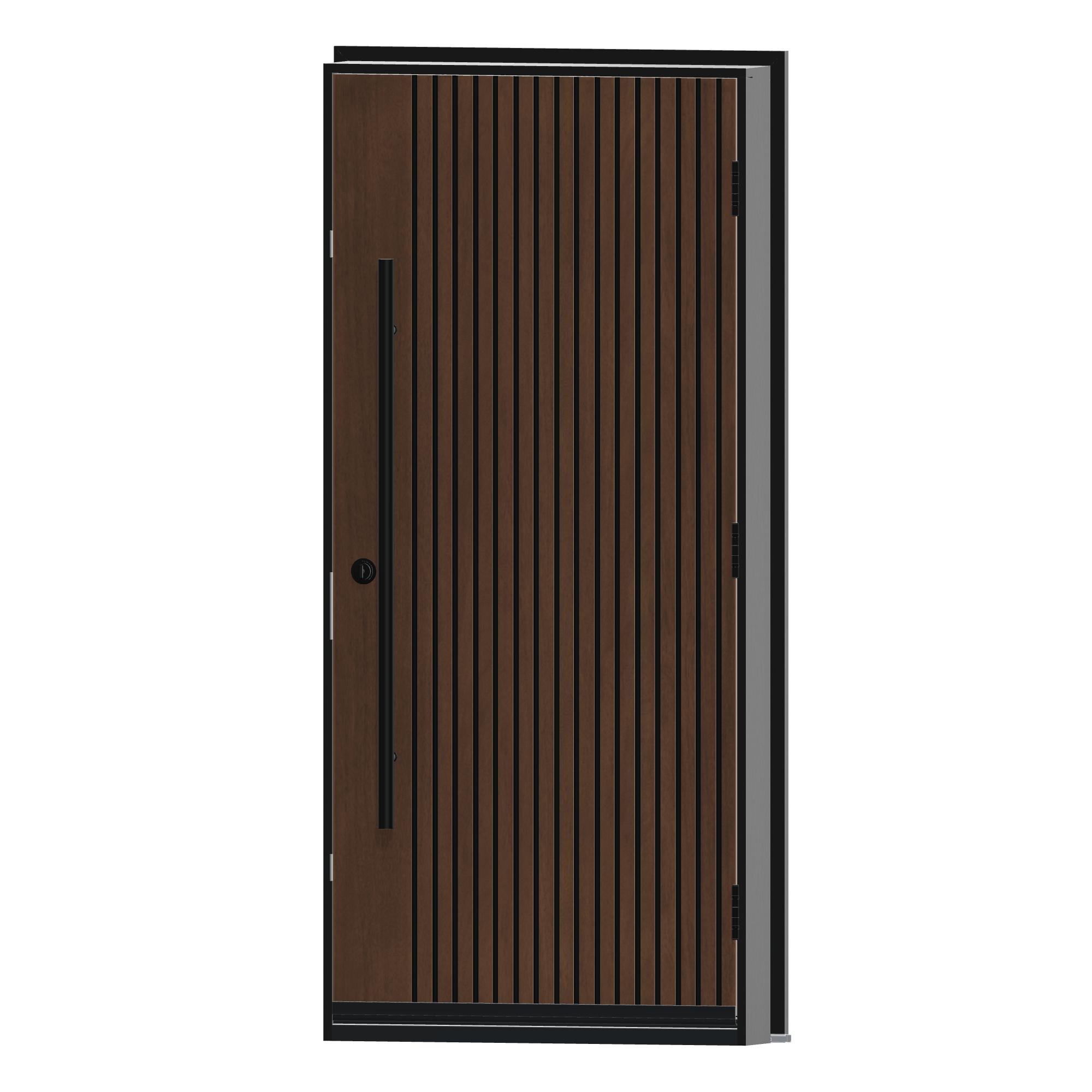 Angled interior view of 36 × 79 inch Cane II Fiberglass Entry Door