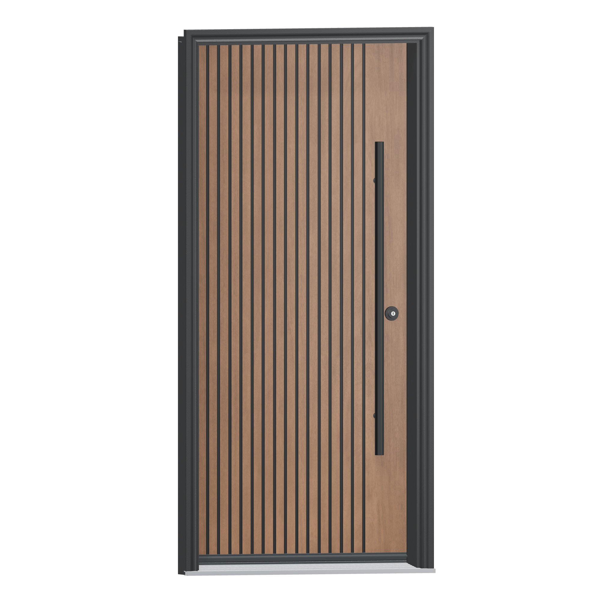 Opposite exterior angle of 36 × 79 inch Cane II Fiberglass Entry Door