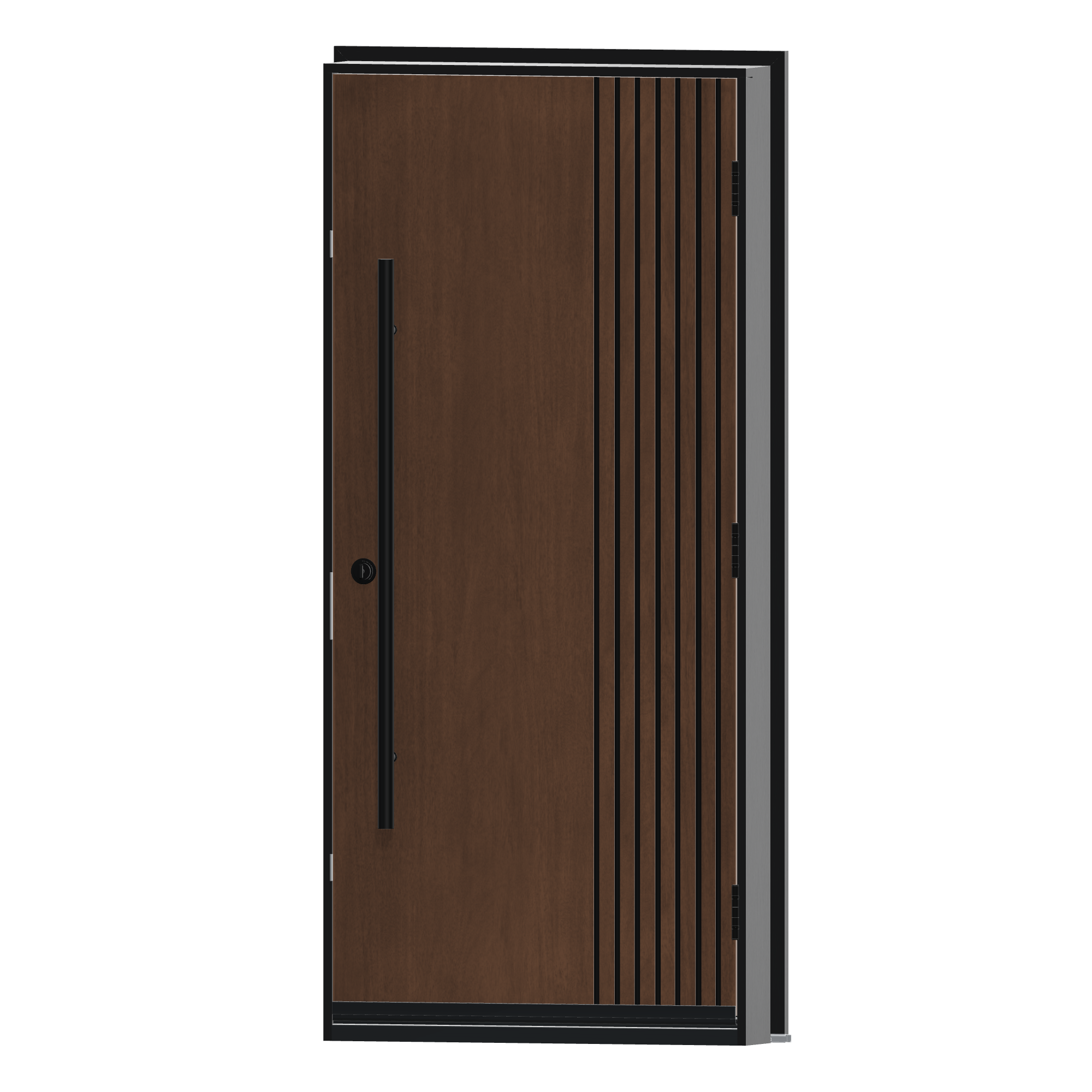 Angled interior view of 36 × 79 inch Cane V Fiberglass Entry Door