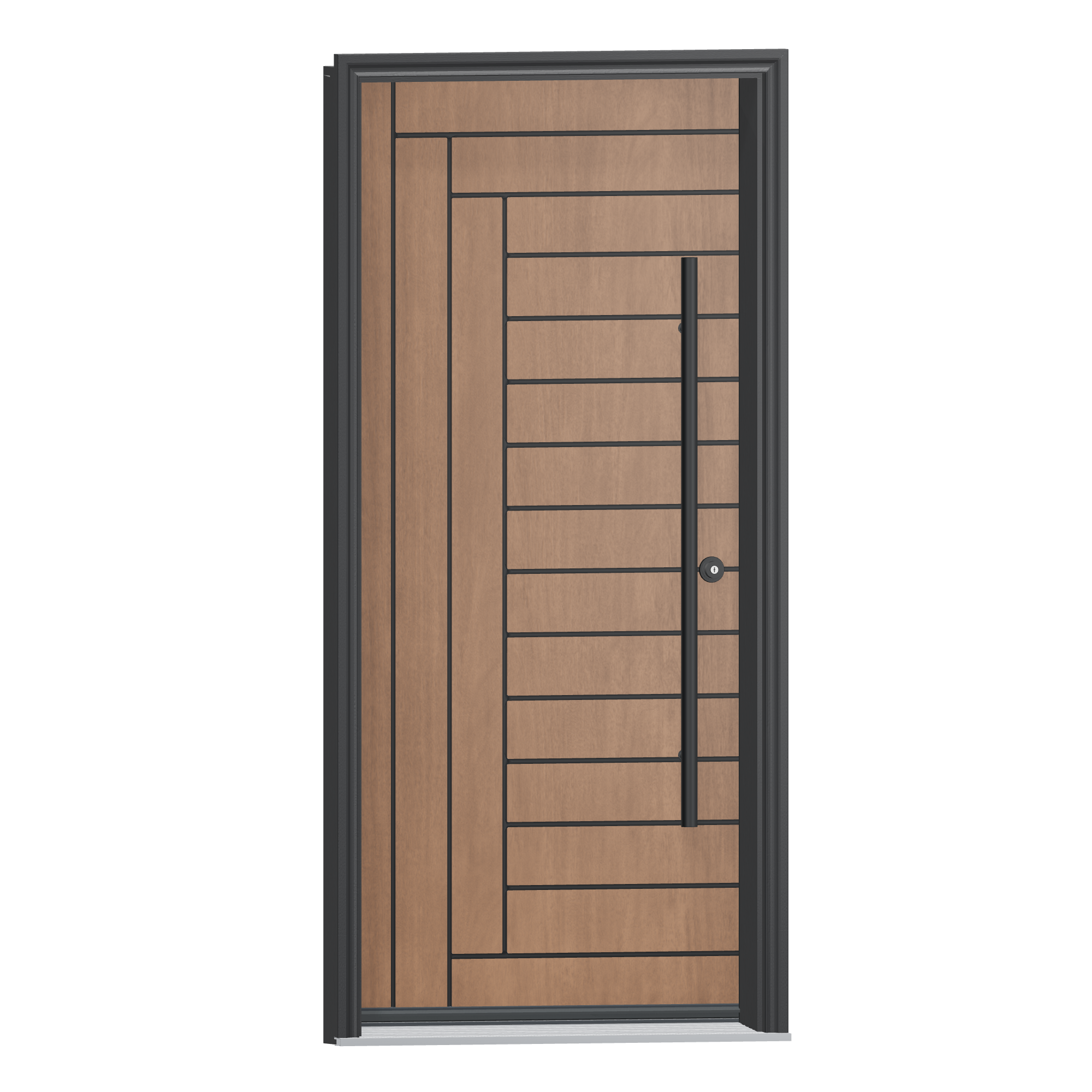 Opposite exterior angle of 36 × 79 inch Craft Fiberglass Entry Door