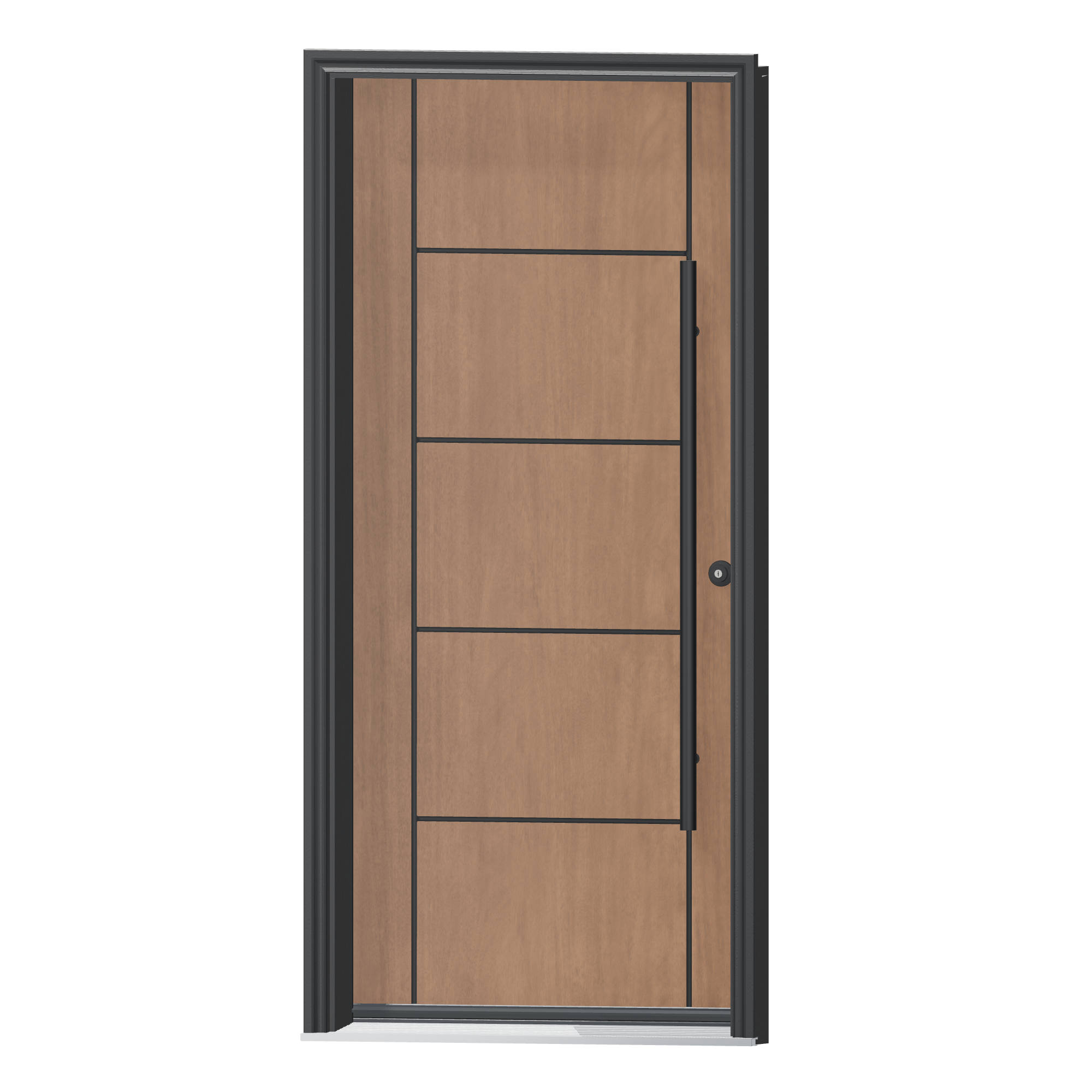 Angled exterior view of 36 × 79 inch Deck 2 Fiberglass Entry Door
