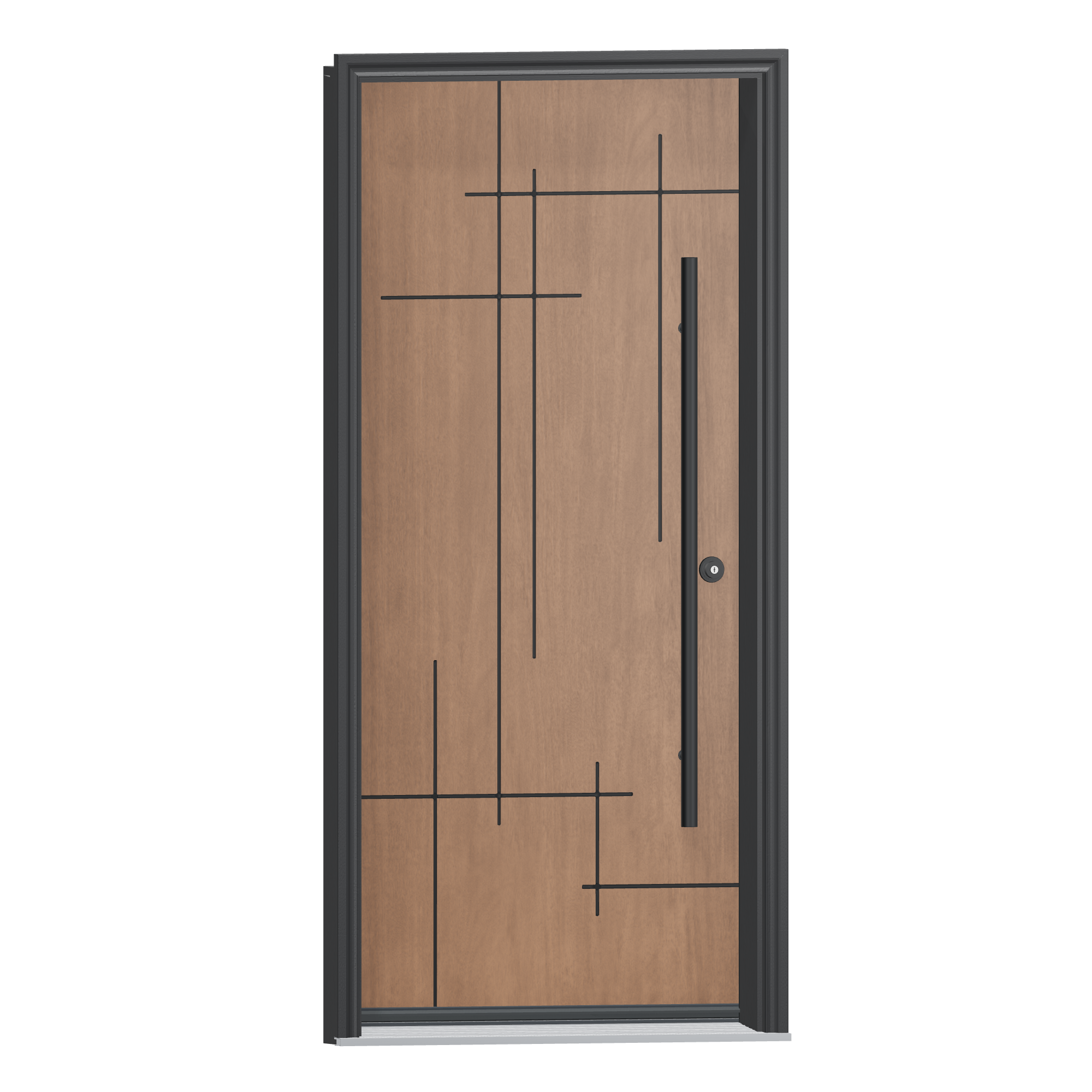 Opposite exterior angle of 36 × 79 inch Eternal Fiberglass Entry Door