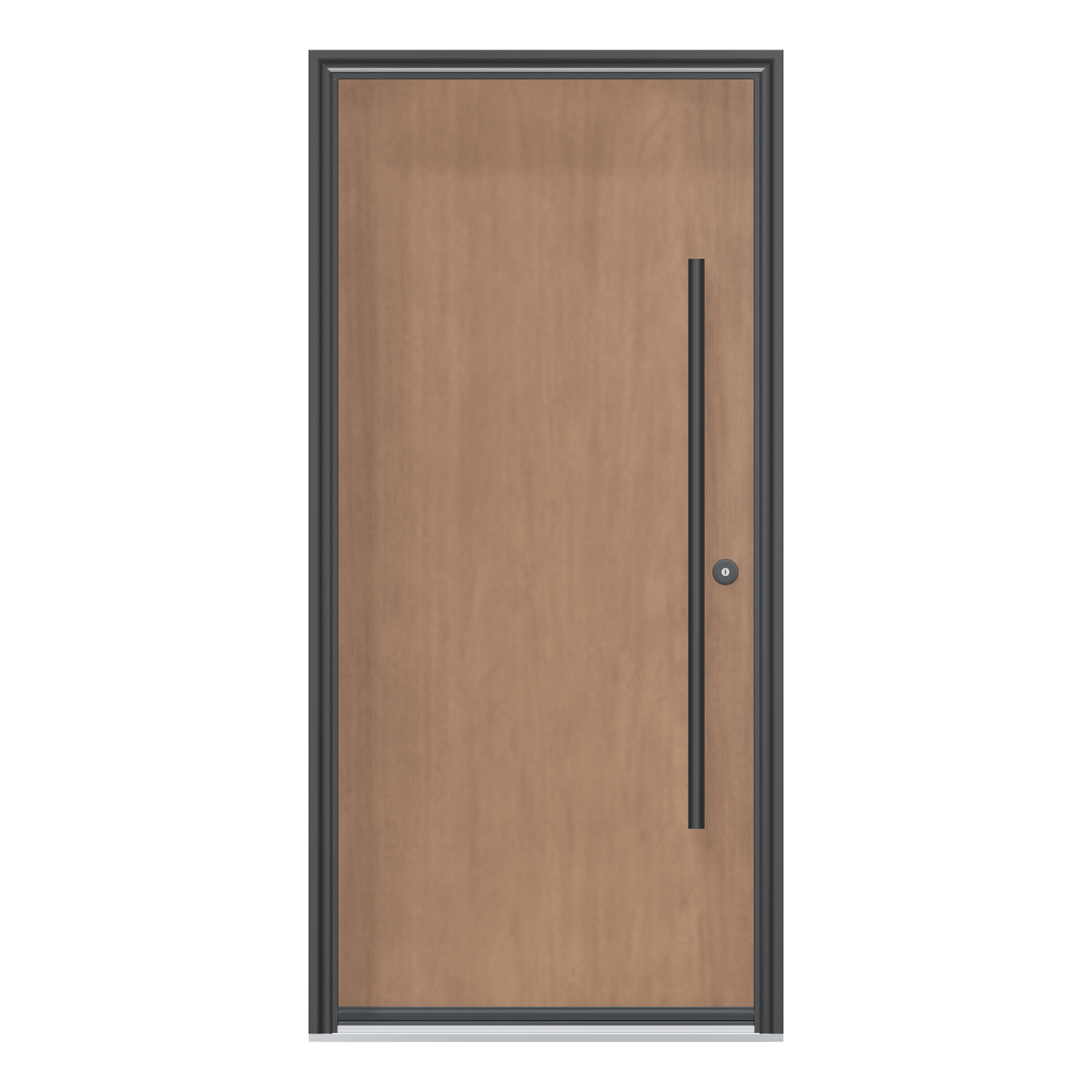 Straight exterior view of 36 × 79 inch Flush Fiberglass Entry Door