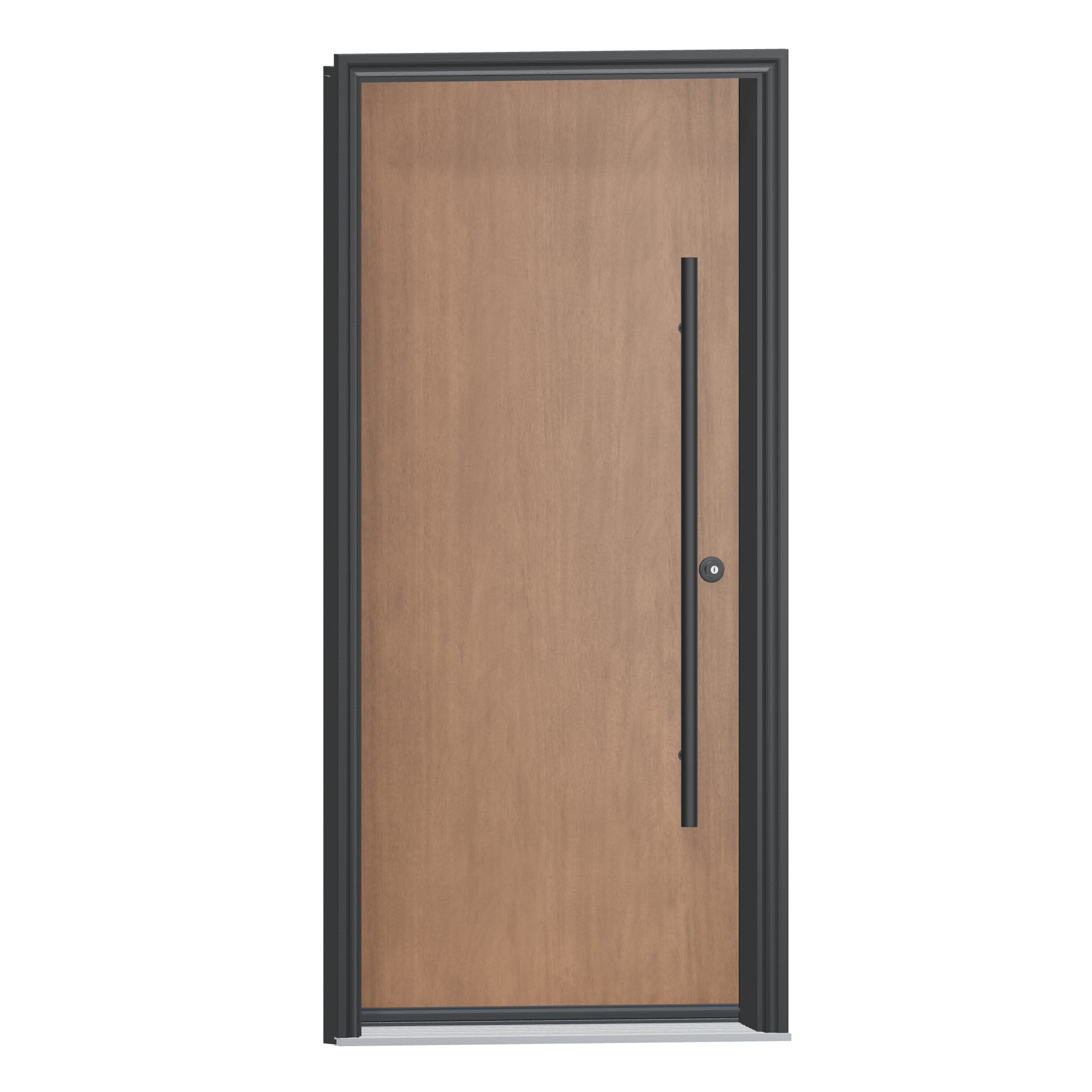 Opposite exterior angle of 36 × 79 inch Flush Fiberglass Entry Door