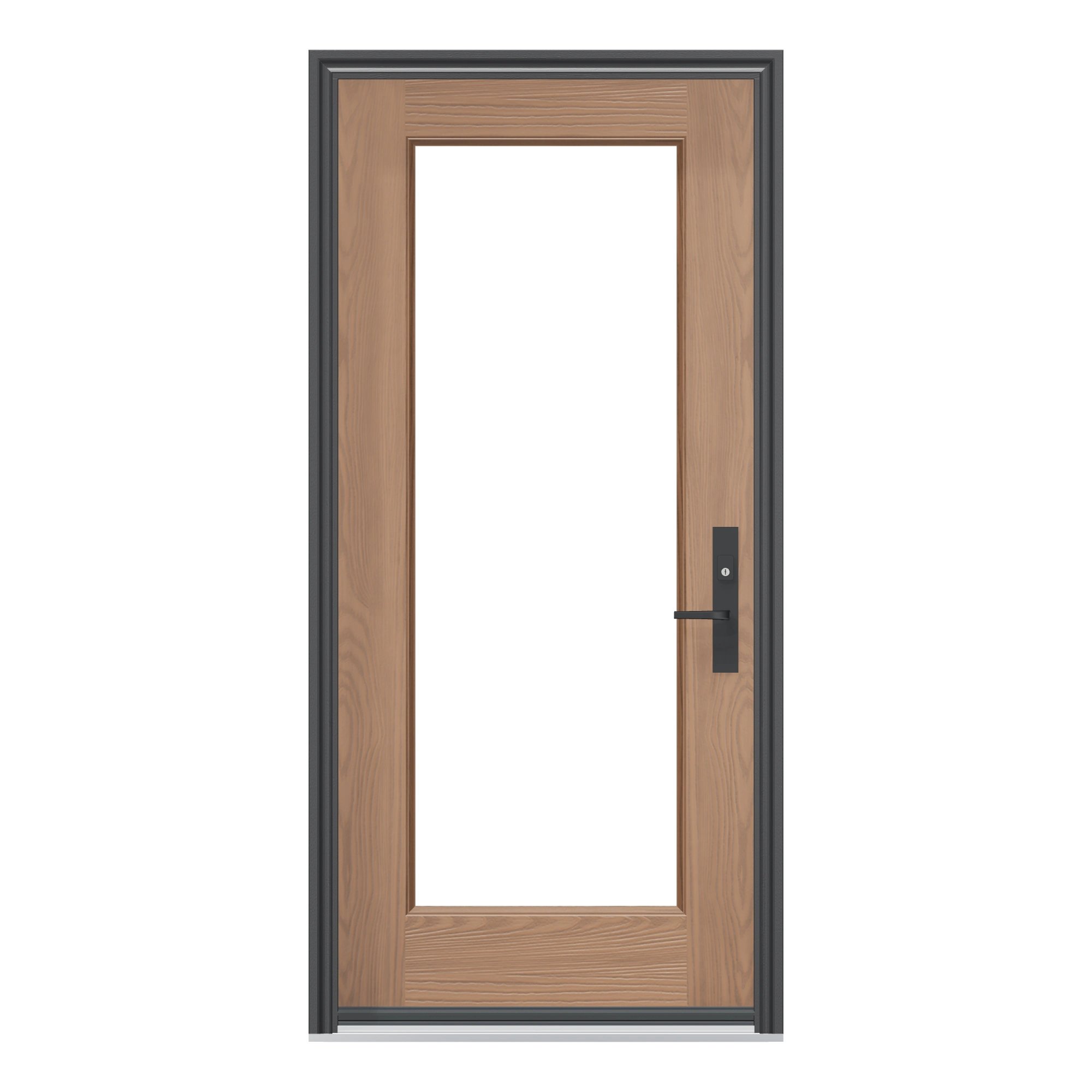 Straight exterior view of 36 × 79 inch Full lite · integral surround Fiberglass Entry Door