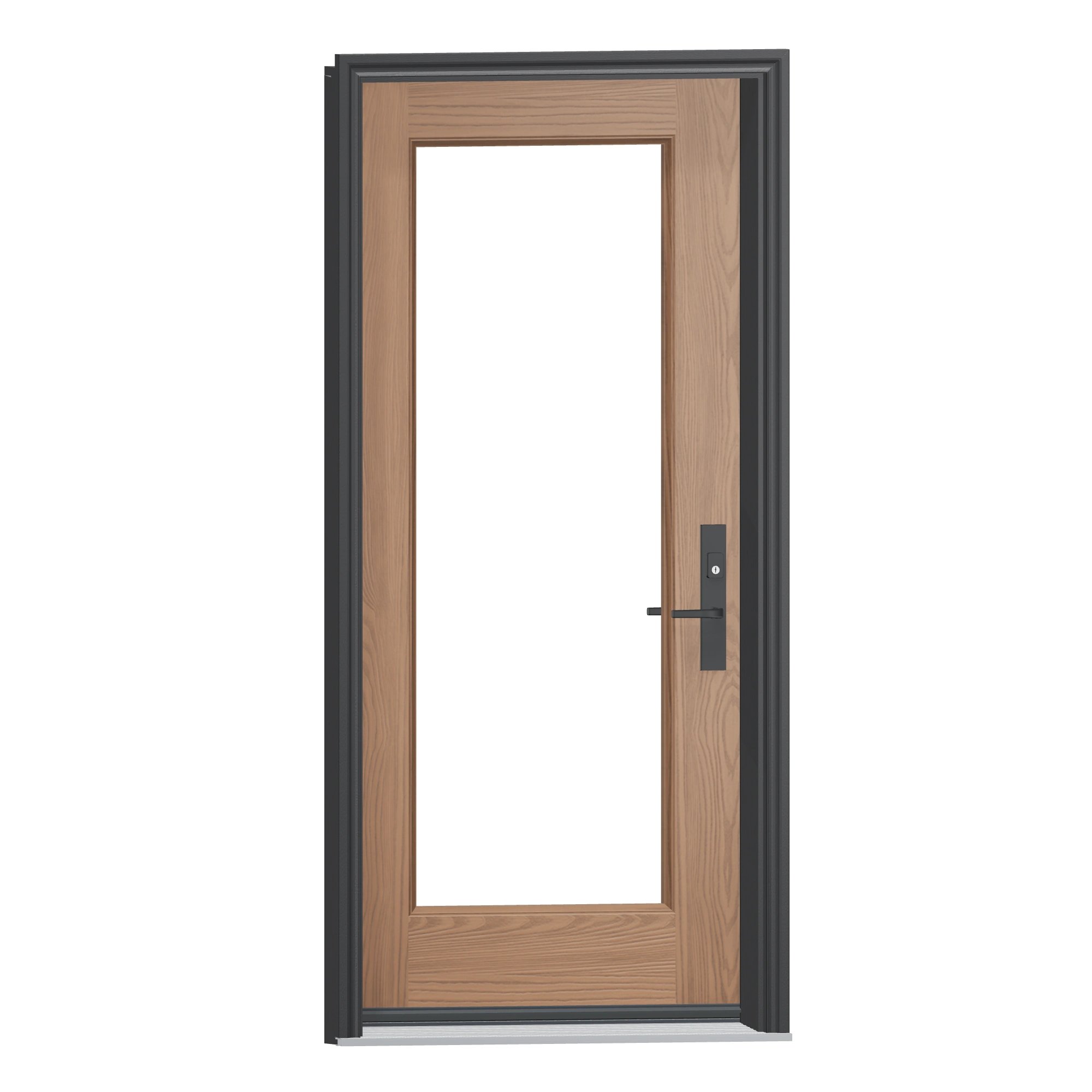 Opposite exterior angle of 36 × 79 inch Full lite · integral surround Fiberglass Entry Door