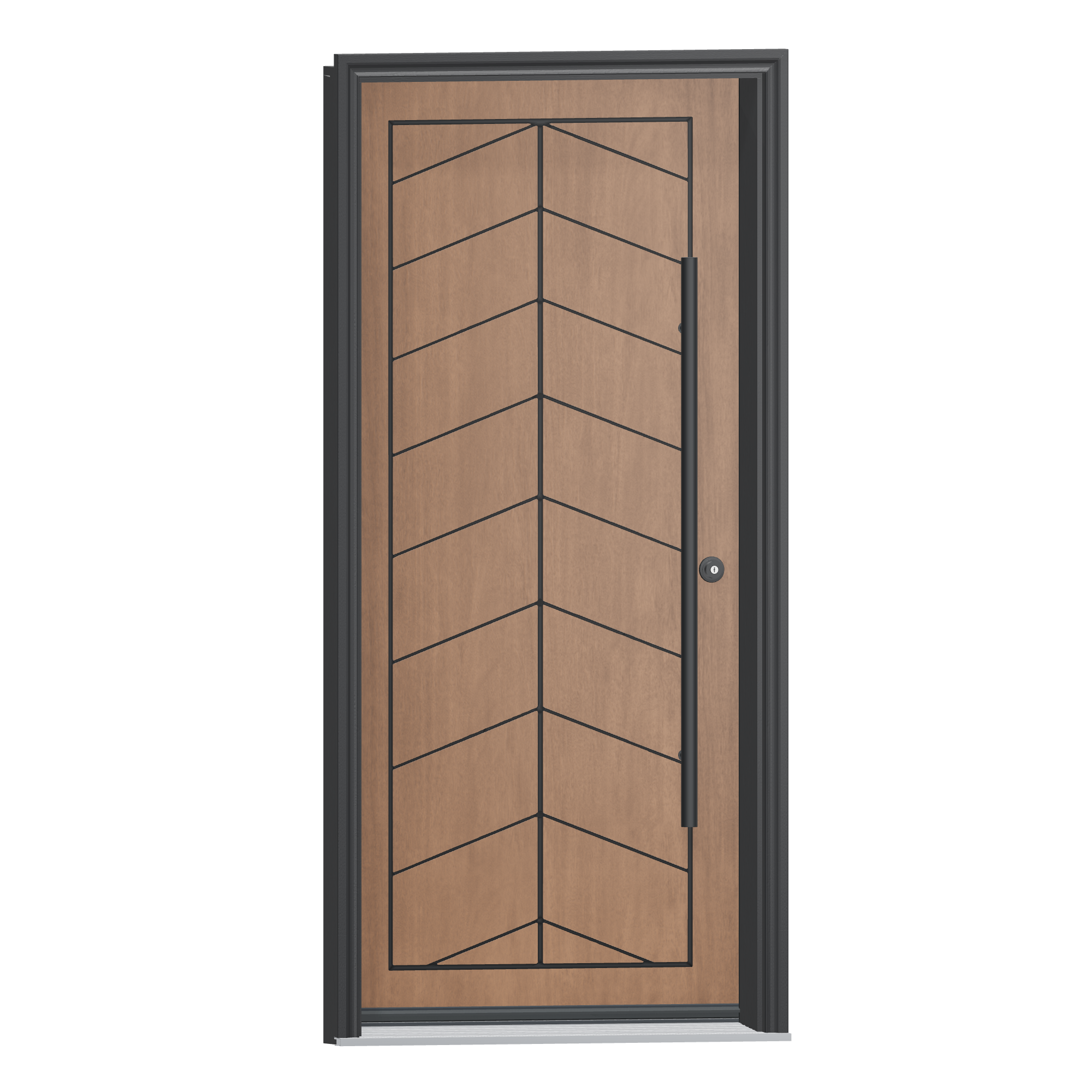 Opposite exterior angle of 36 × 79 inch Glide Fiberglass Entry Door