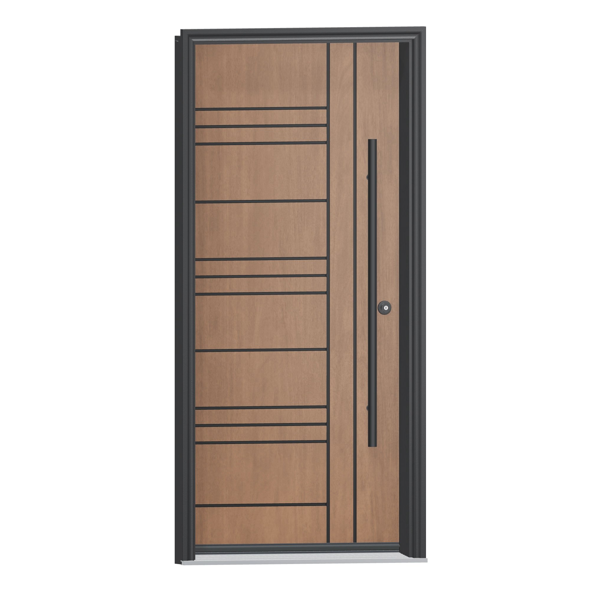Opposite exterior angle of 36 × 79 inch Keys Fiberglass Entry Door