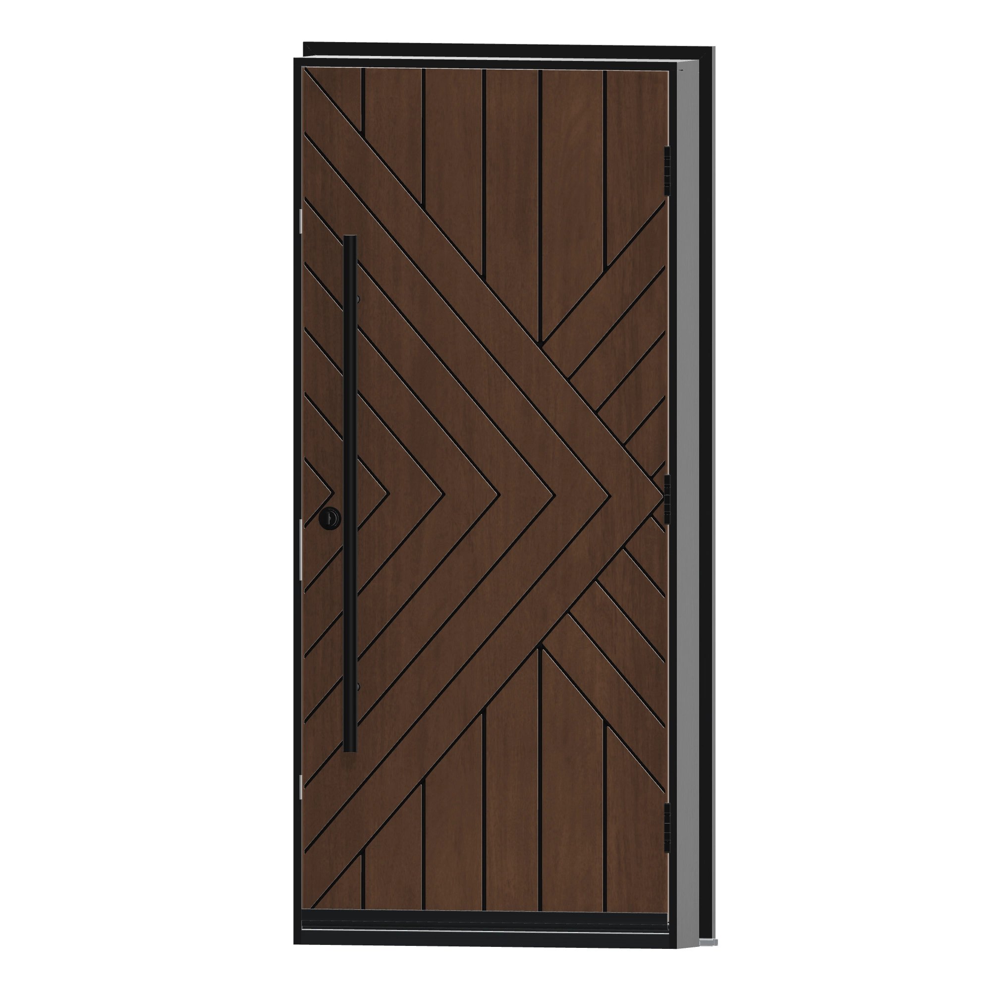 Angled interior view of 36 × 79 inch Nova Fiberglass Entry Door
