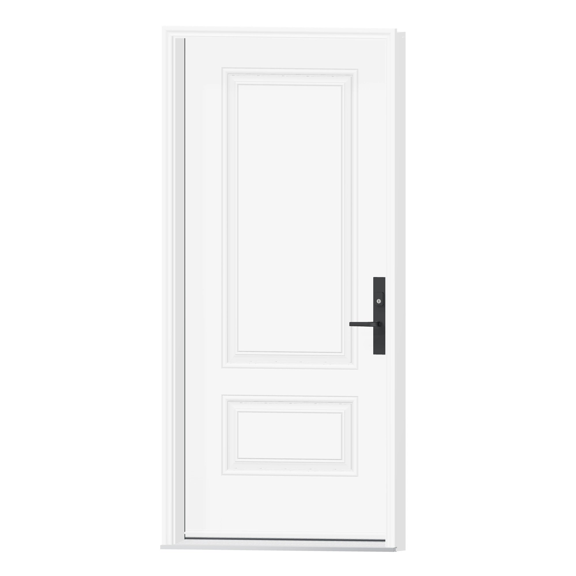 Angled exterior view of 36 × 79 inch Orleans Steel Entry Door