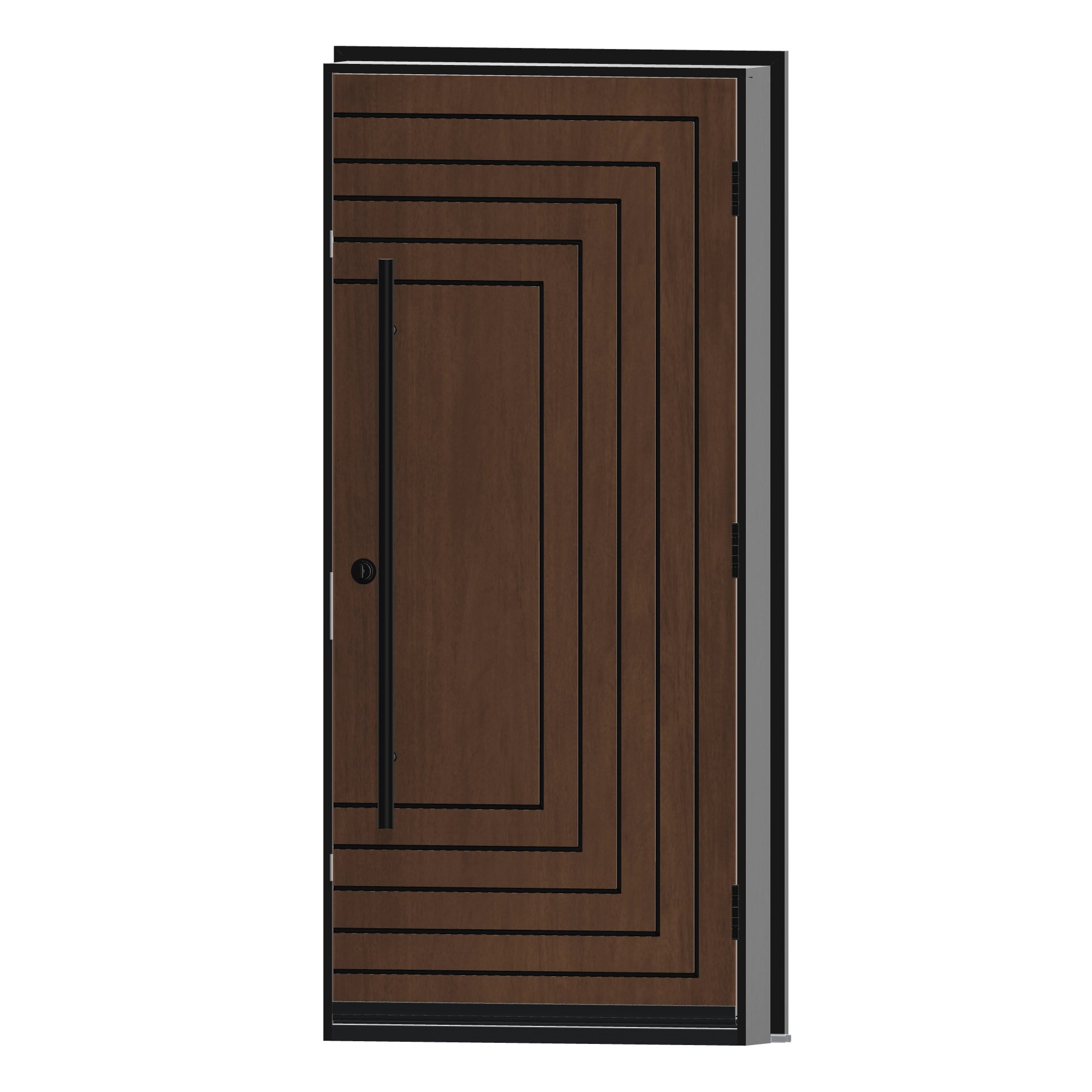 Angled interior view of 36 × 79 inch Paris Fiberglass Entry Door