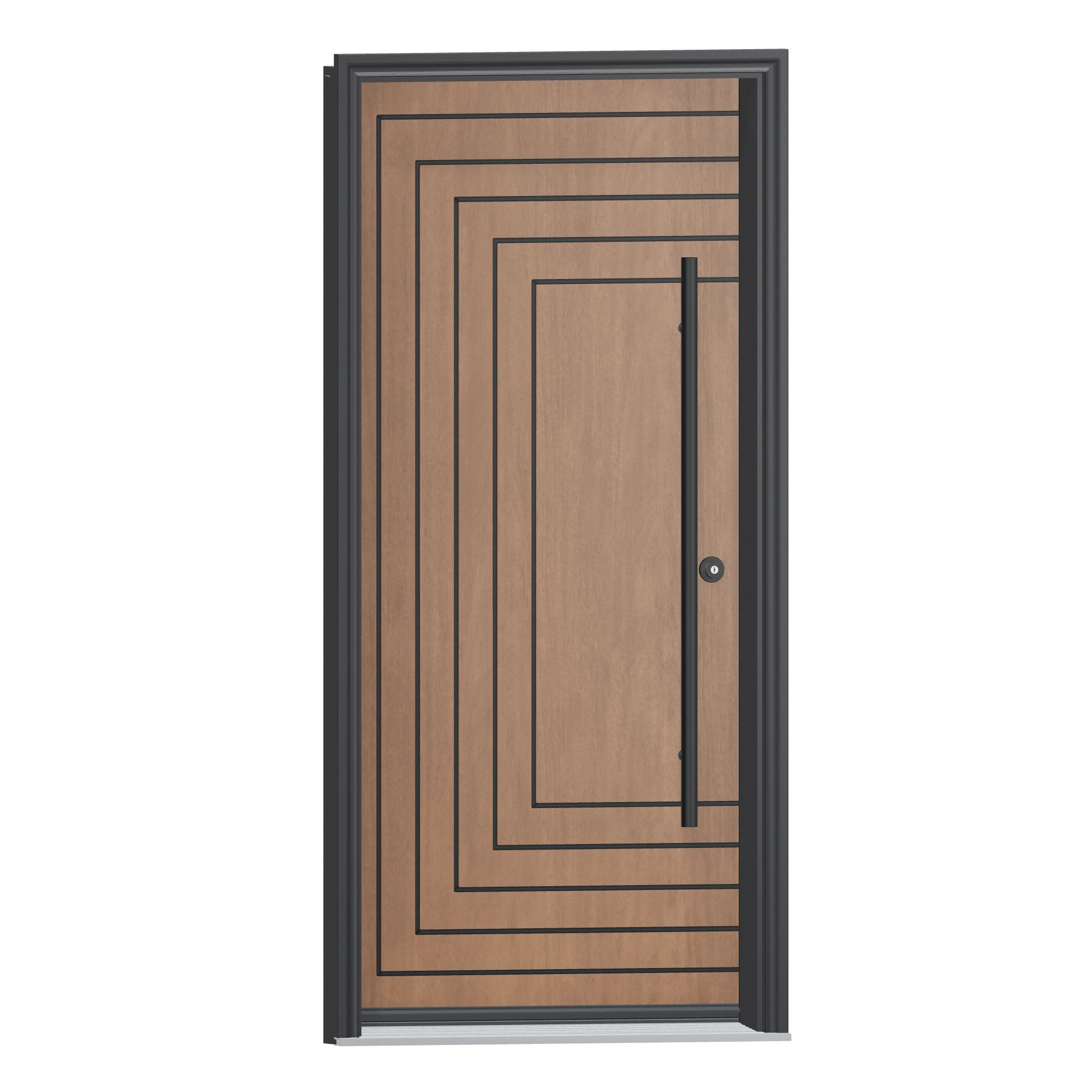Opposite exterior angle of 36 × 79 inch Paris Fiberglass Entry Door