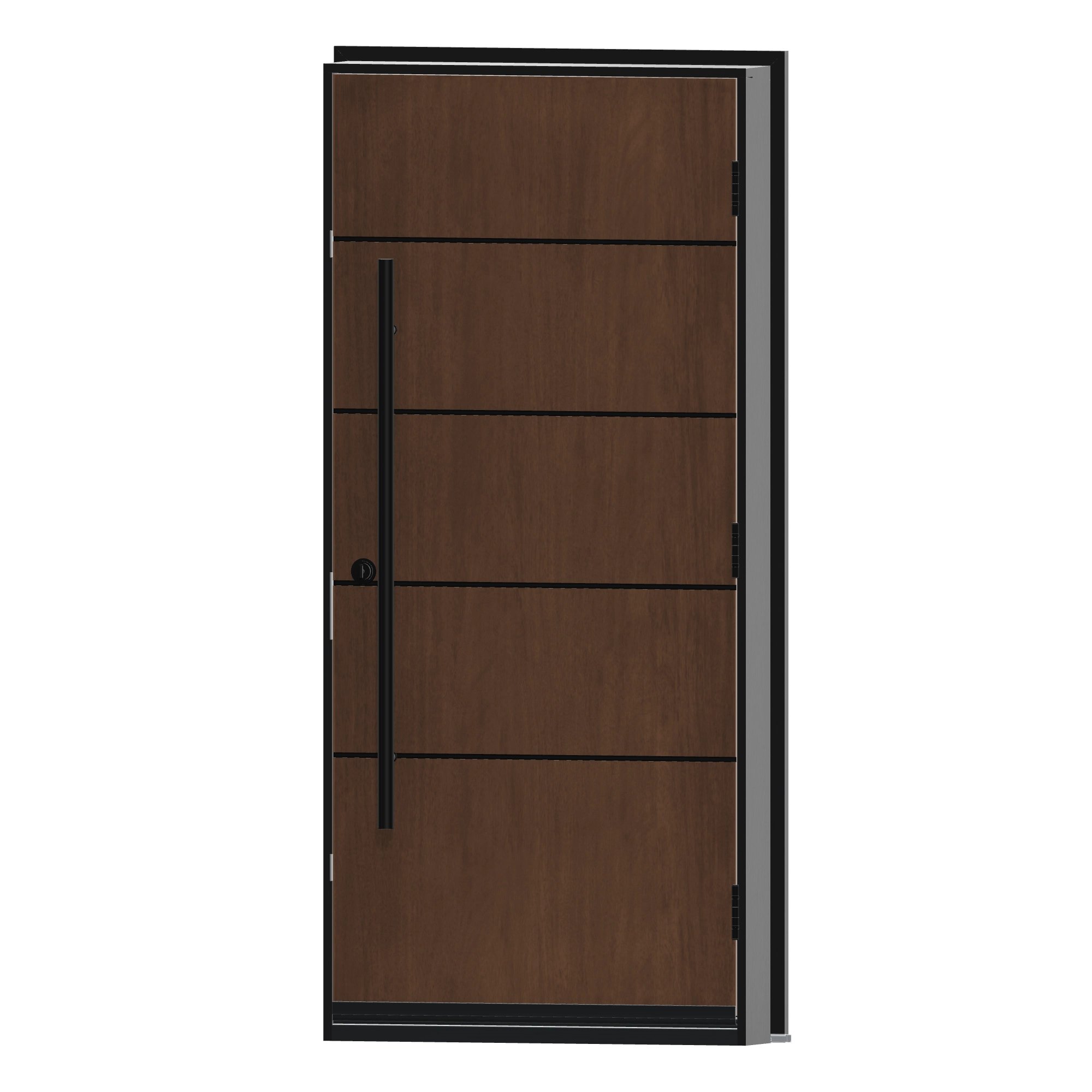 Angled interior view of 36 × 79 inch Quattro Fiberglass Entry Door