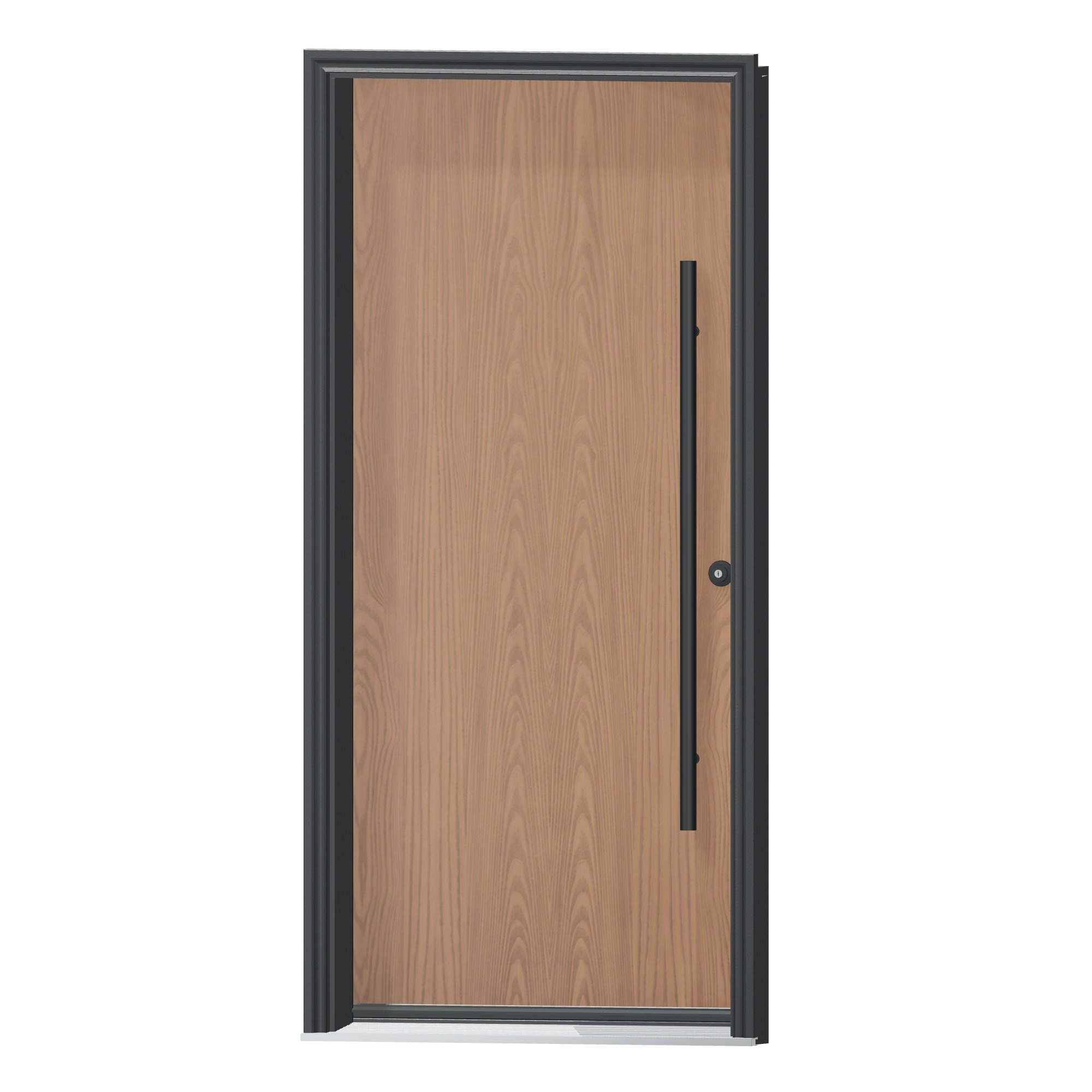 Angled exterior view of 36 × 79 inch WG03P · Flush · 3 mm skin Fiberglass Entry Door