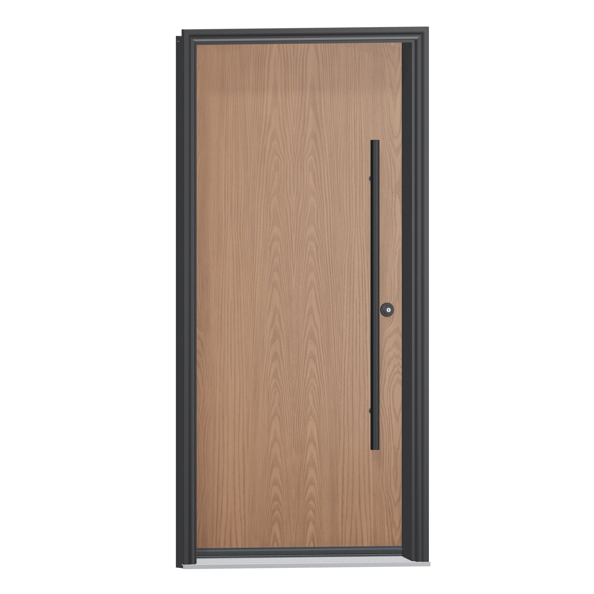 Opposite exterior angle of 36 × 79 inch WG03P · Flush · 3 mm skin Fiberglass Entry Door