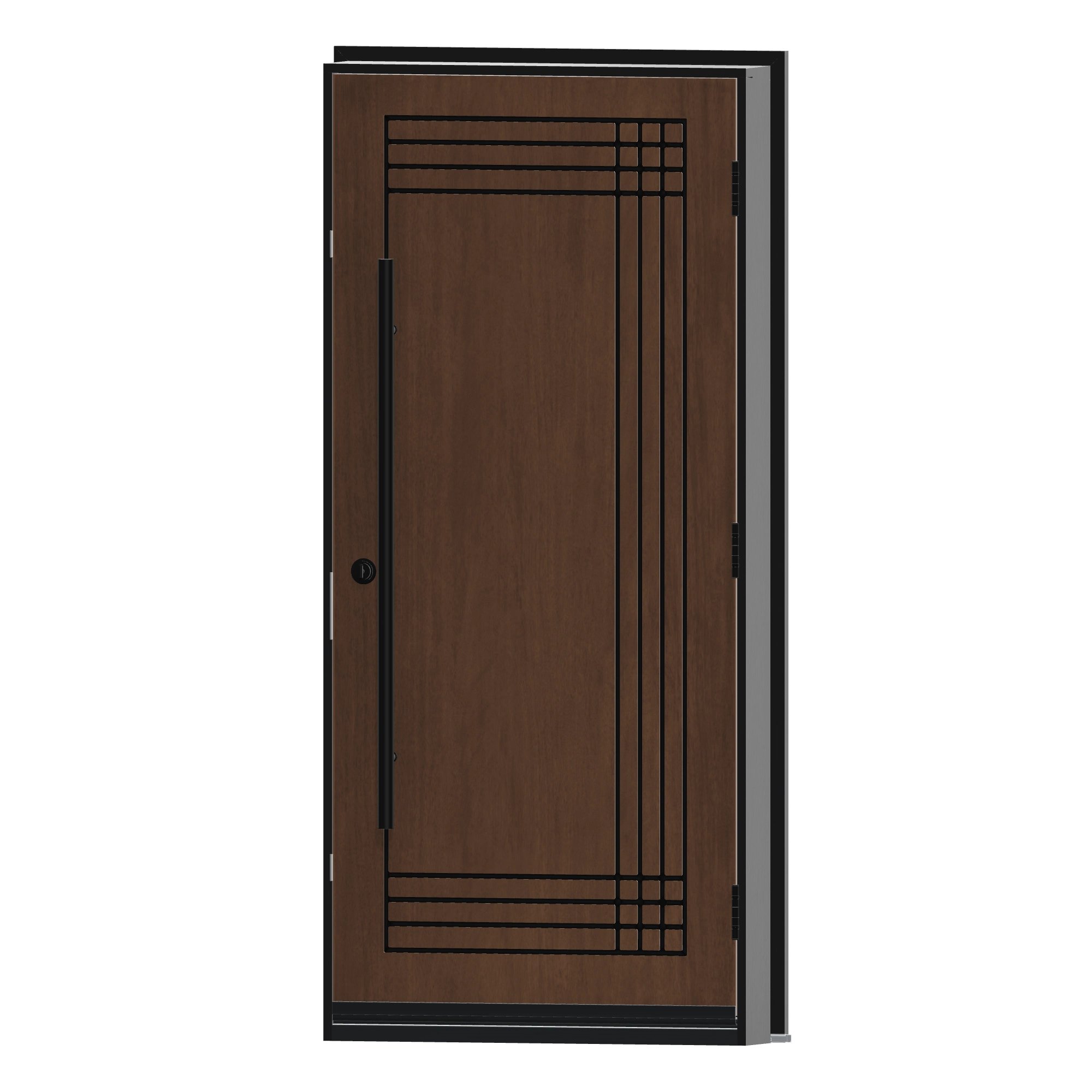 Angled interior view of 36 × 79 inch Rubix Fiberglass Entry Door