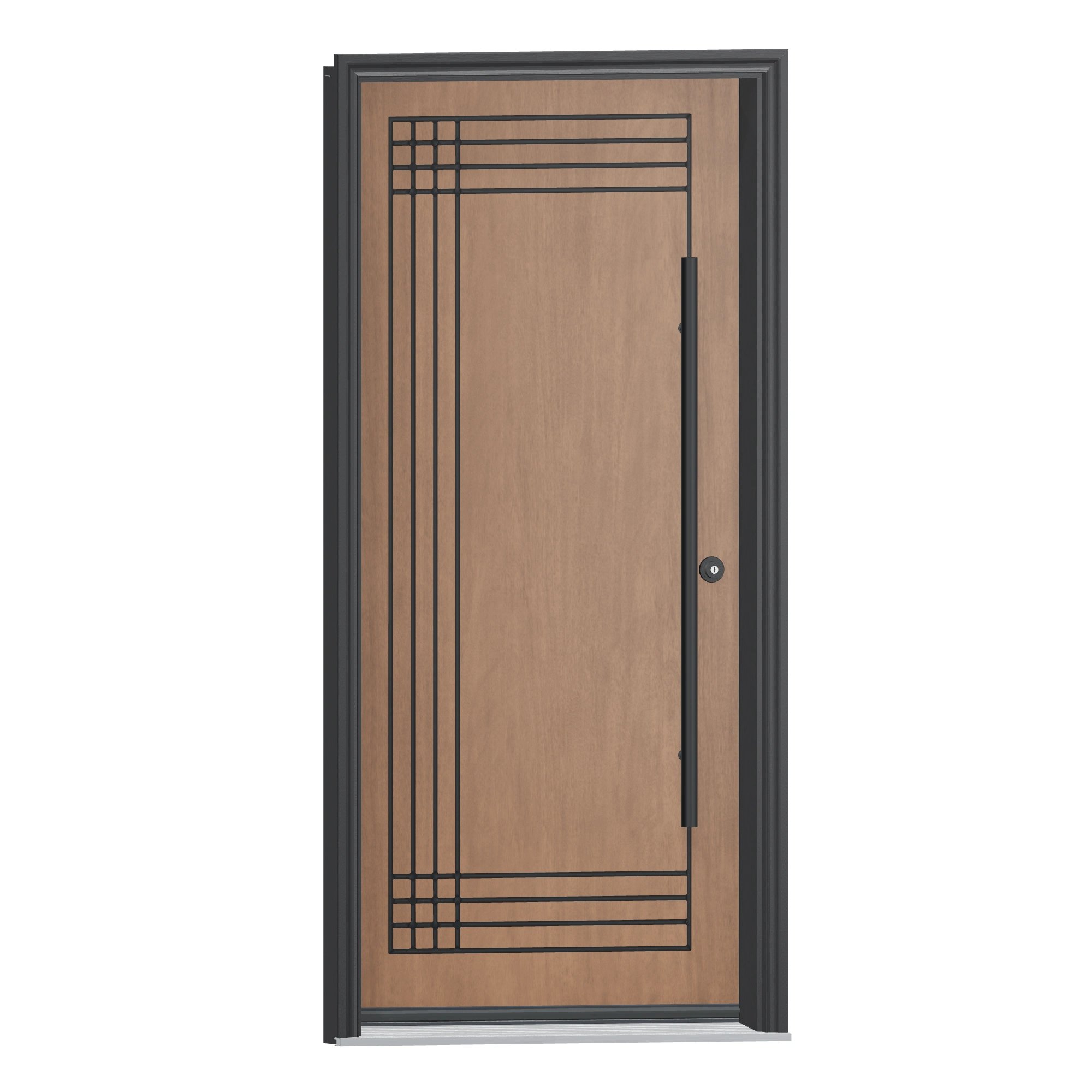 Opposite exterior angle of 36 × 79 inch Rubix Fiberglass Entry Door