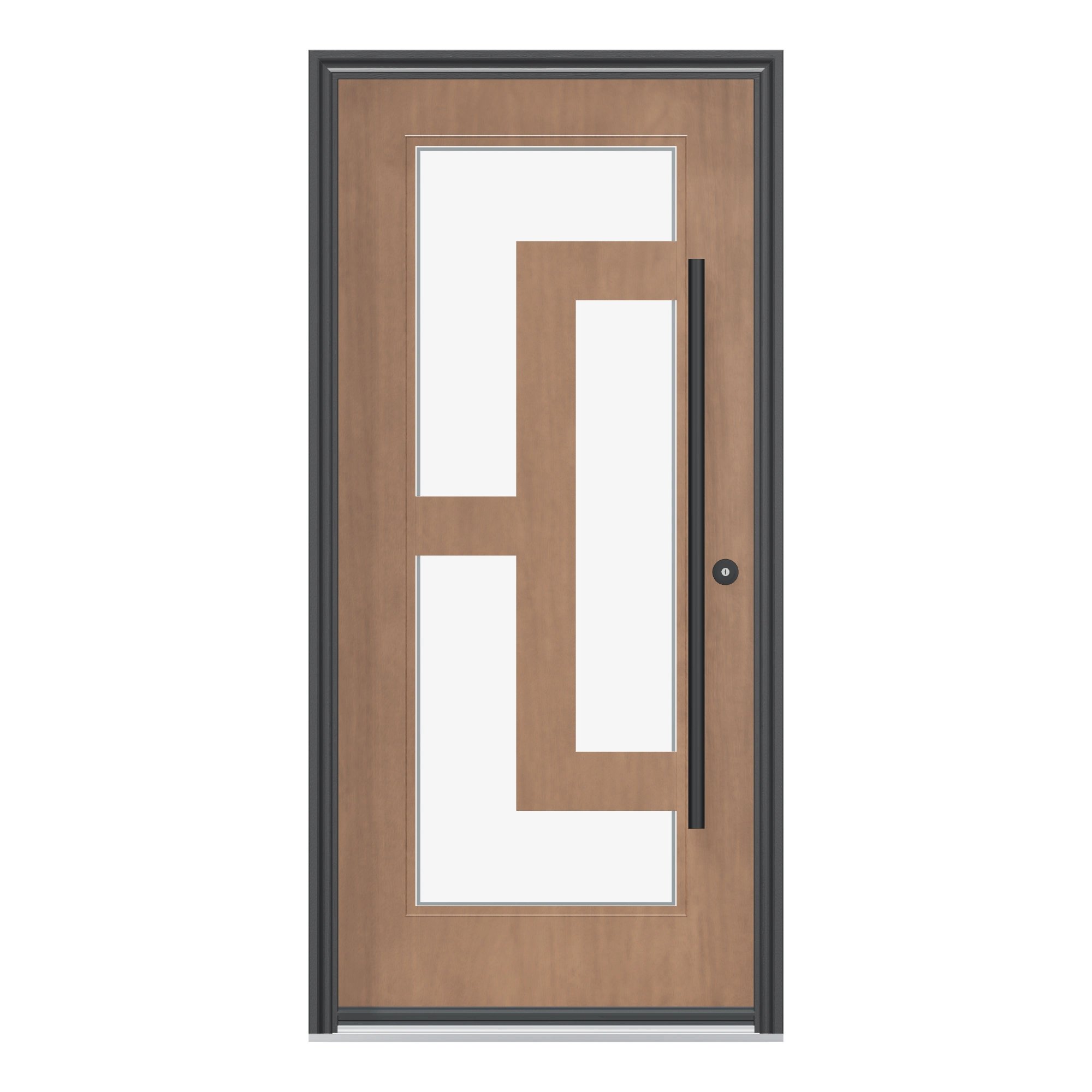 Straight exterior view of 36 × 79 inch Amore Fiberglass Entry Door