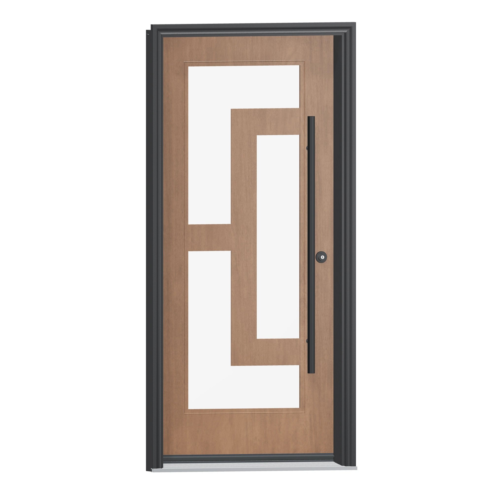 Opposite exterior angle of 36 × 79 inch Amore Fiberglass Entry Door