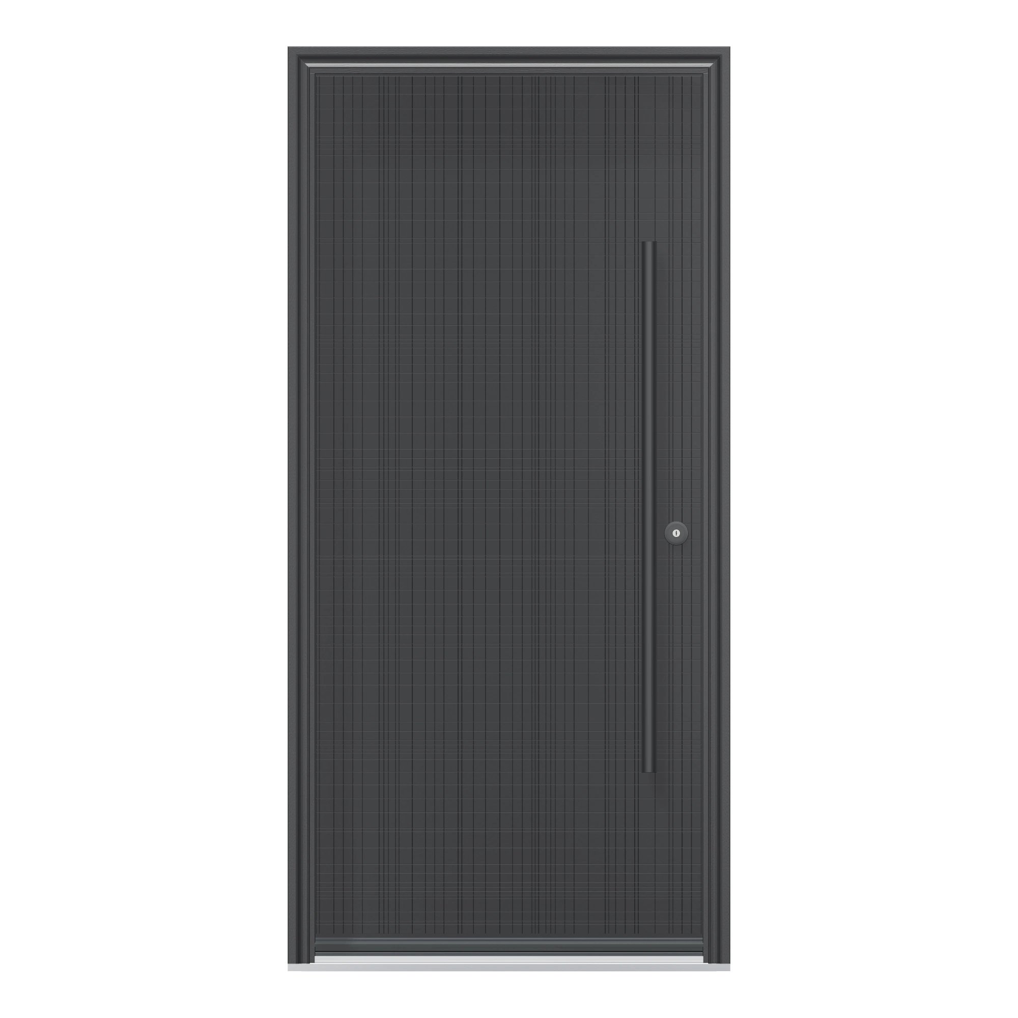 Straight exterior view of 36 × 79 inch Arcadia Fiberglass Entry Door
