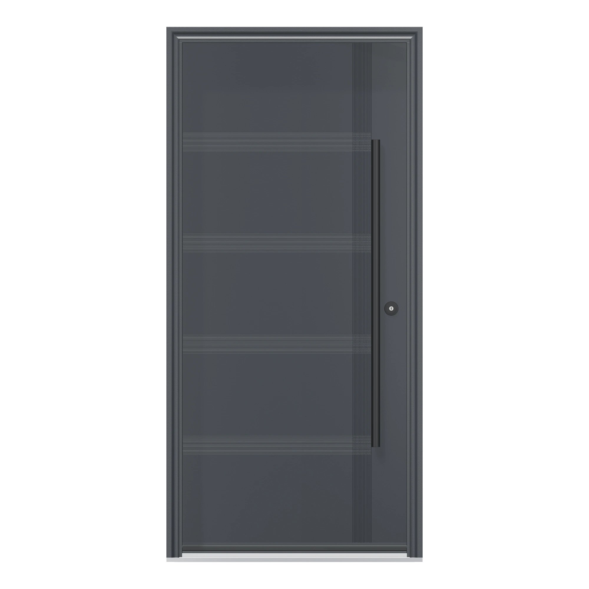 Straight exterior view of 36 × 79 inch Aztec Fiberglass Entry Door