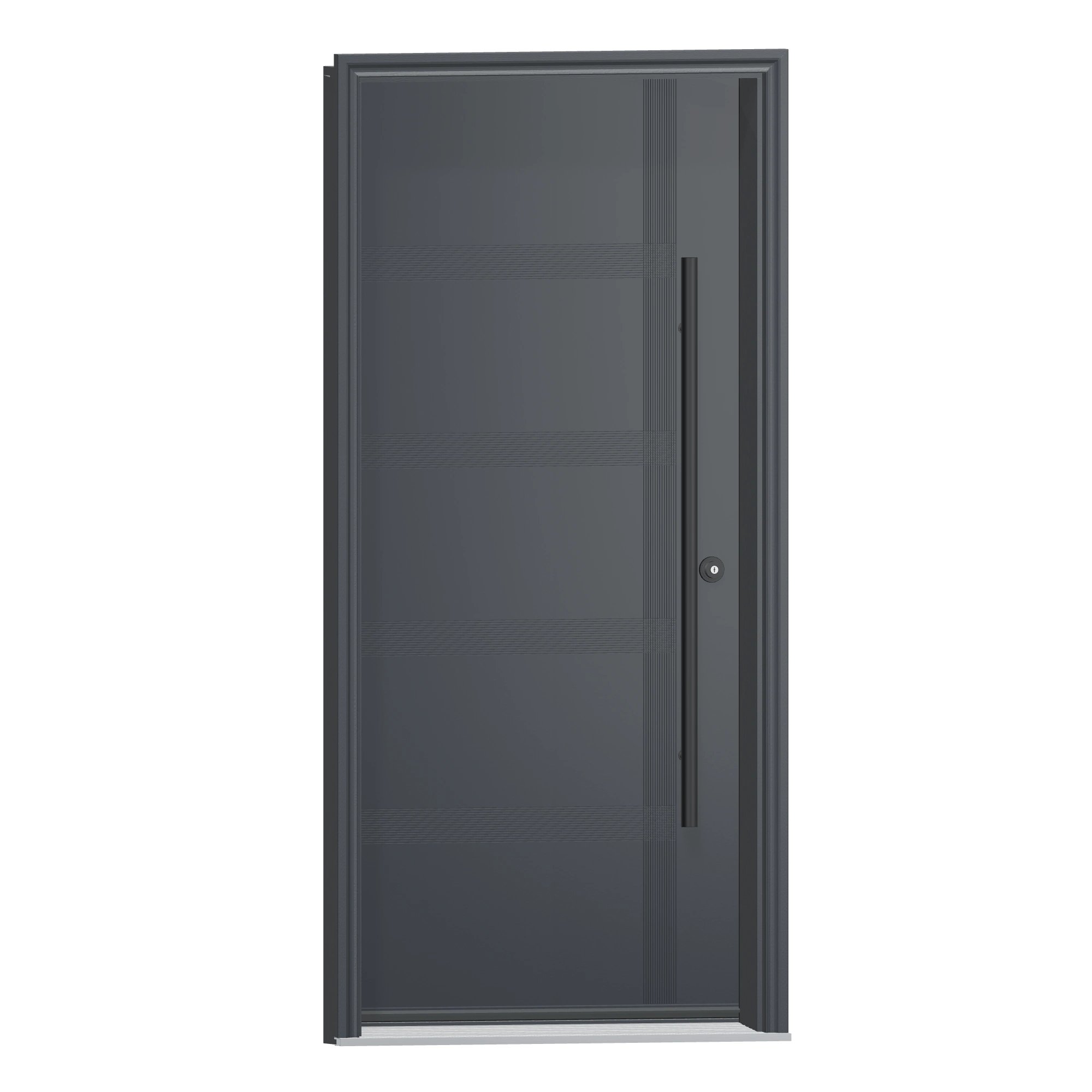 Opposite exterior angle of 36 × 79 inch Aztec Fiberglass Entry Door