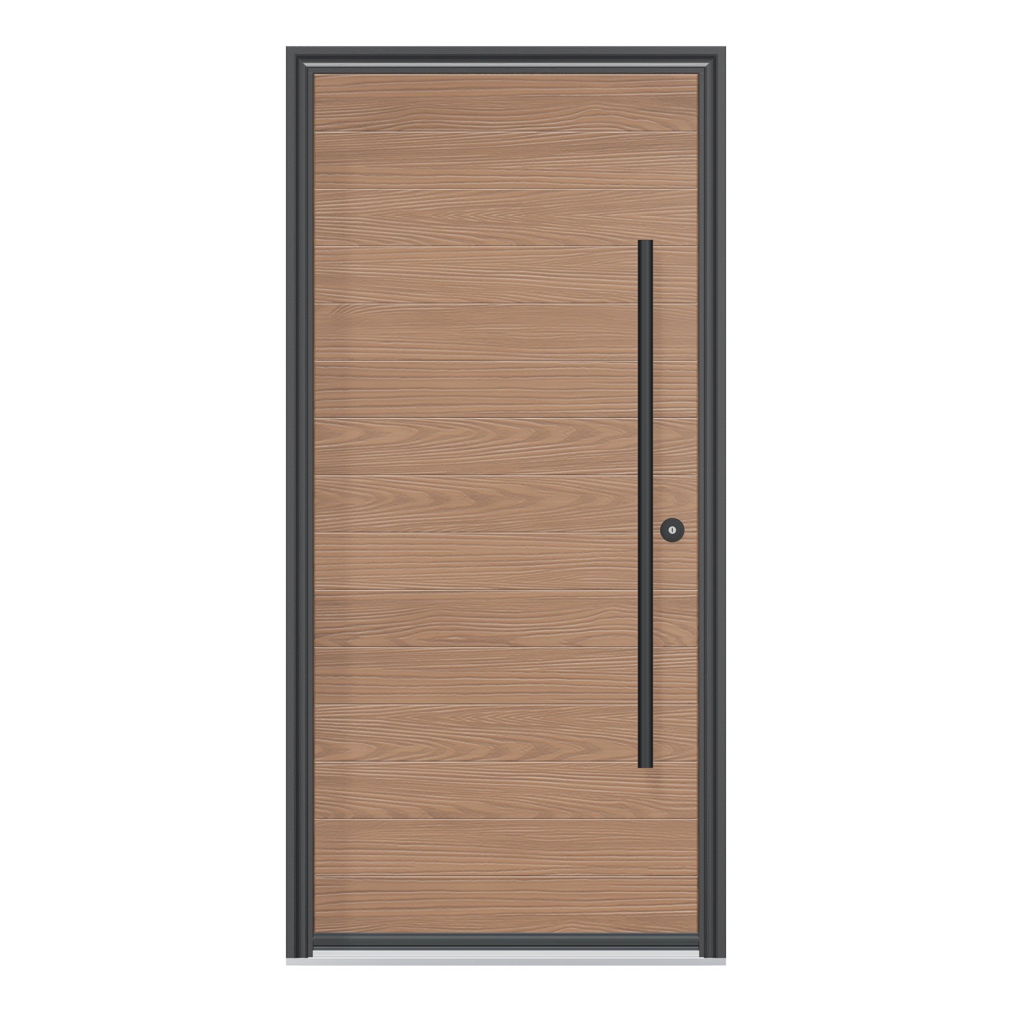 Straight exterior view of 36 × 79 inch Harbour Fiberglass Entry Door