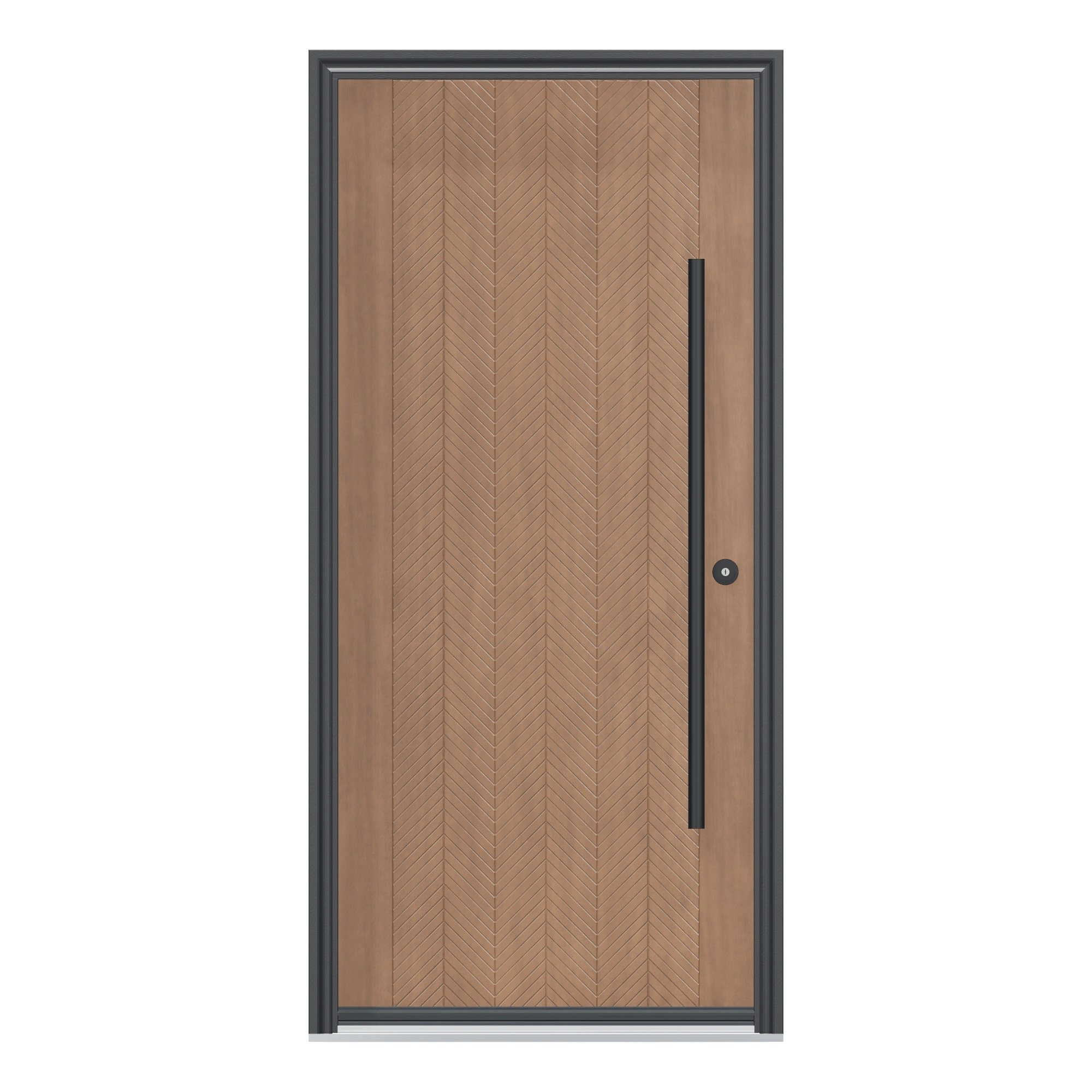 Straight exterior view of 36 × 79 inch Imperial Fiberglass Entry Door