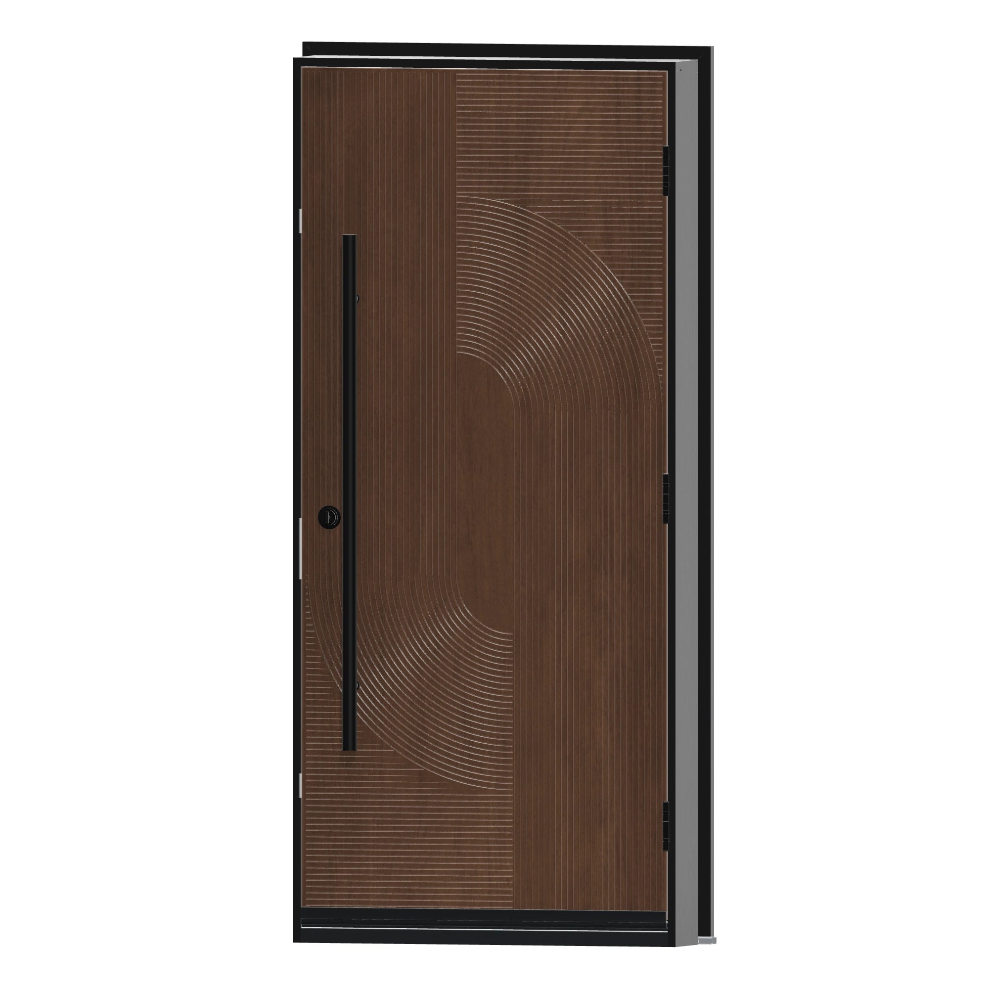 Angled interior view of 36 × 79 inch Infinity Fiberglass Entry Door