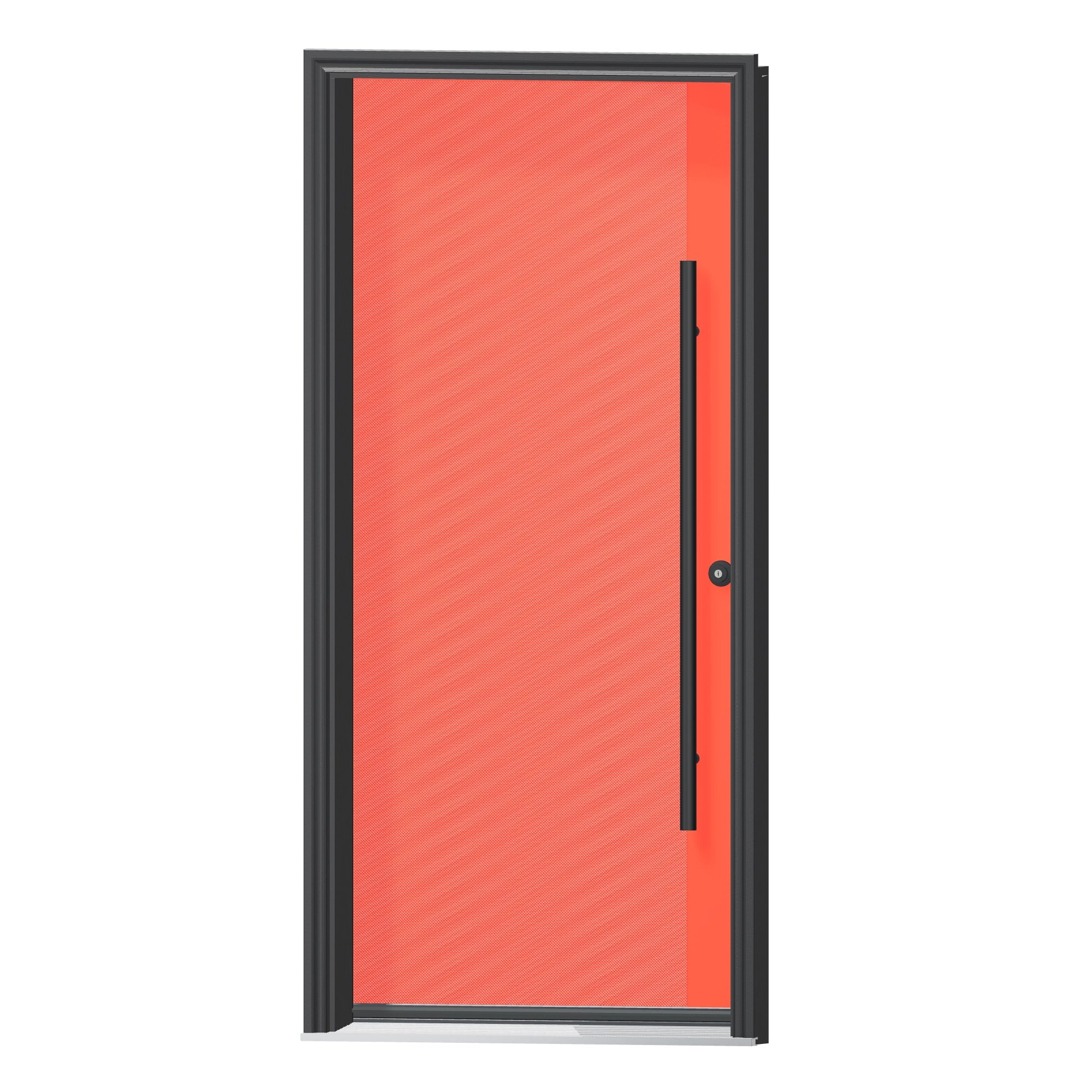 Angled exterior view of 36 × 79 inch Knurled Fiberglass Entry Door