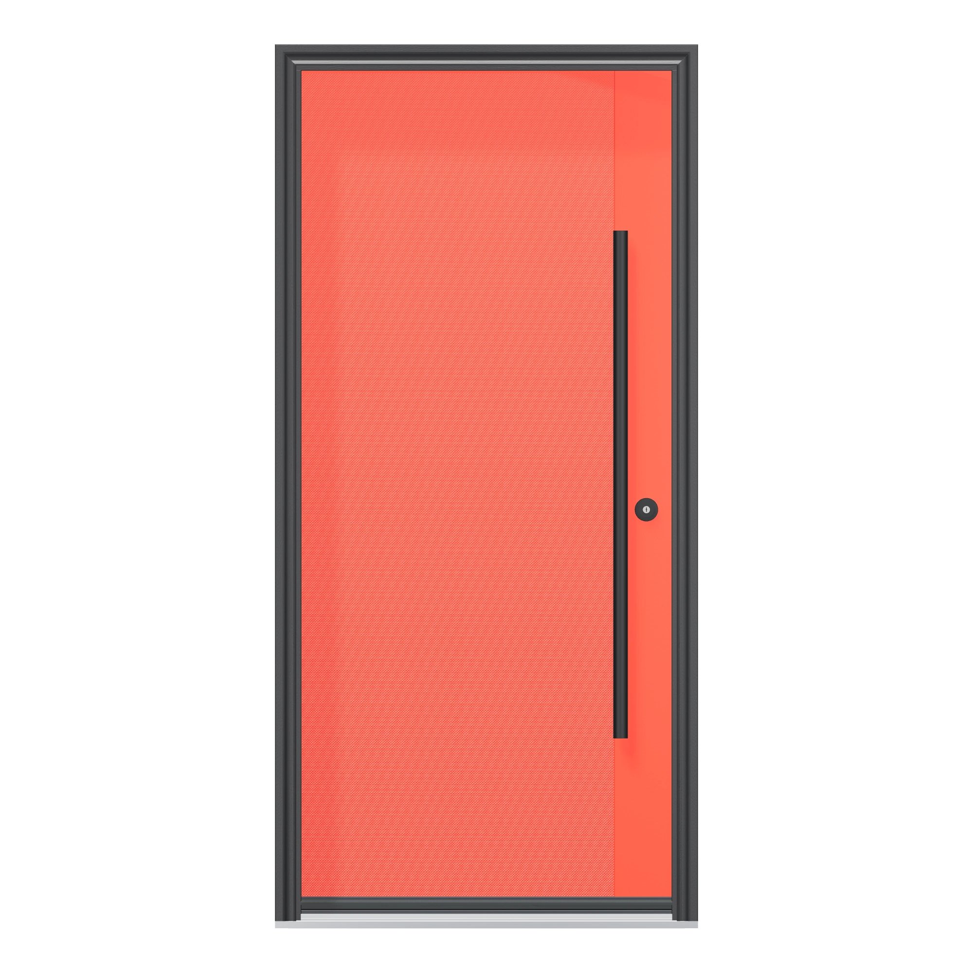 Straight exterior view of 36 × 79 inch Knurled Fiberglass Entry Door