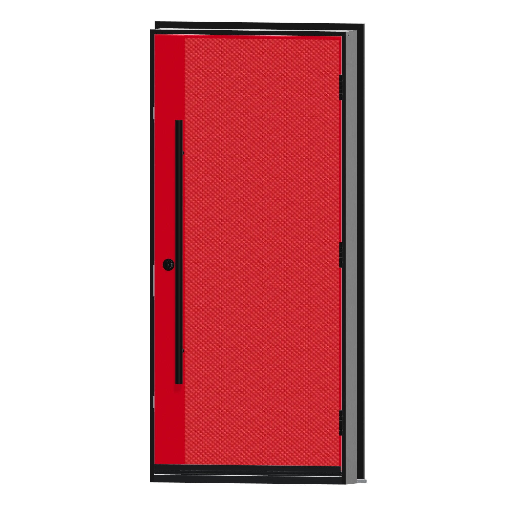 Angled interior view of 36 × 79 inch Knurled Fiberglass Entry Door